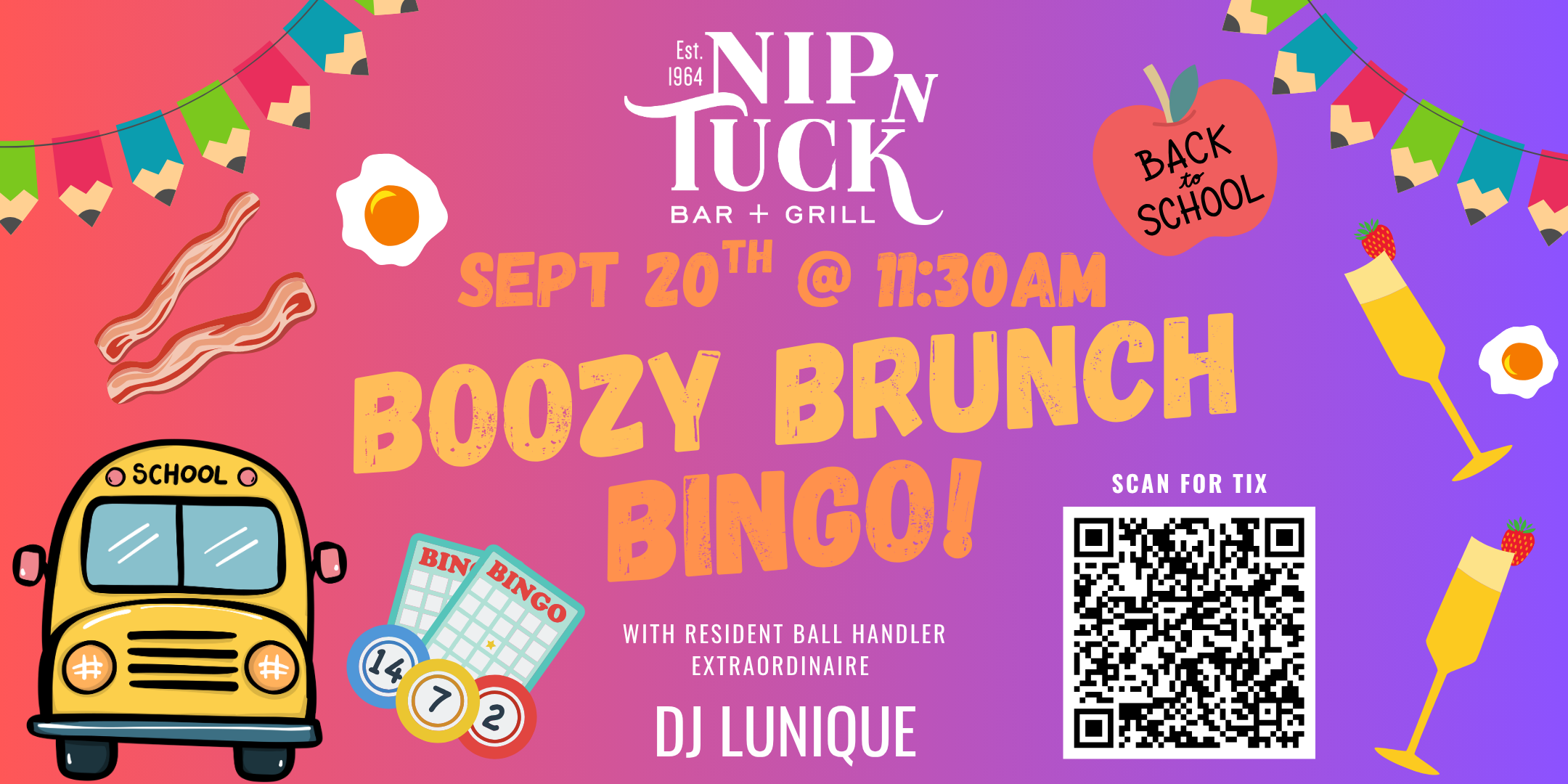 Boozy brunch bingo - Halloween theme - to benefit the Long branch fire department