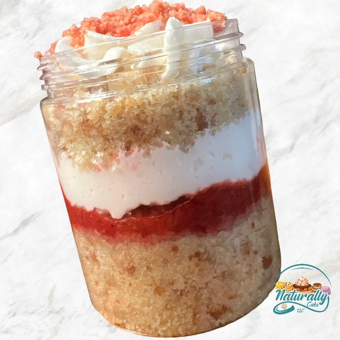 Strawberry Shortcake Crunch Cake Jar
