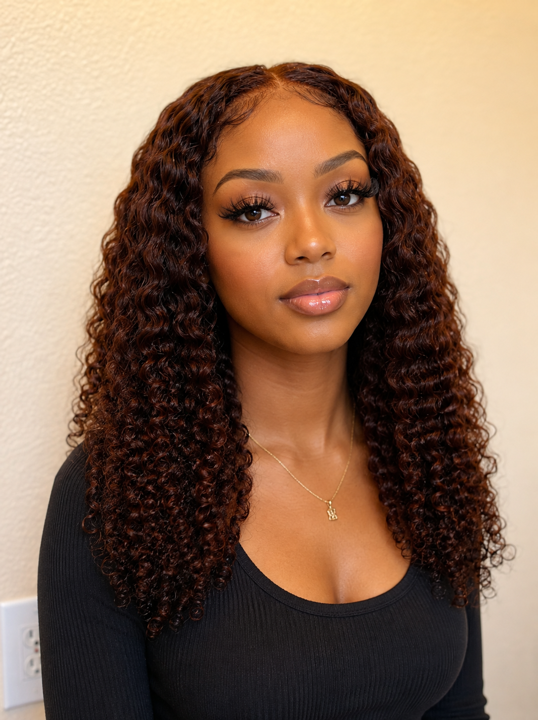 18” Burmese Curly Human Hair 4×4 Lace Closure Wig