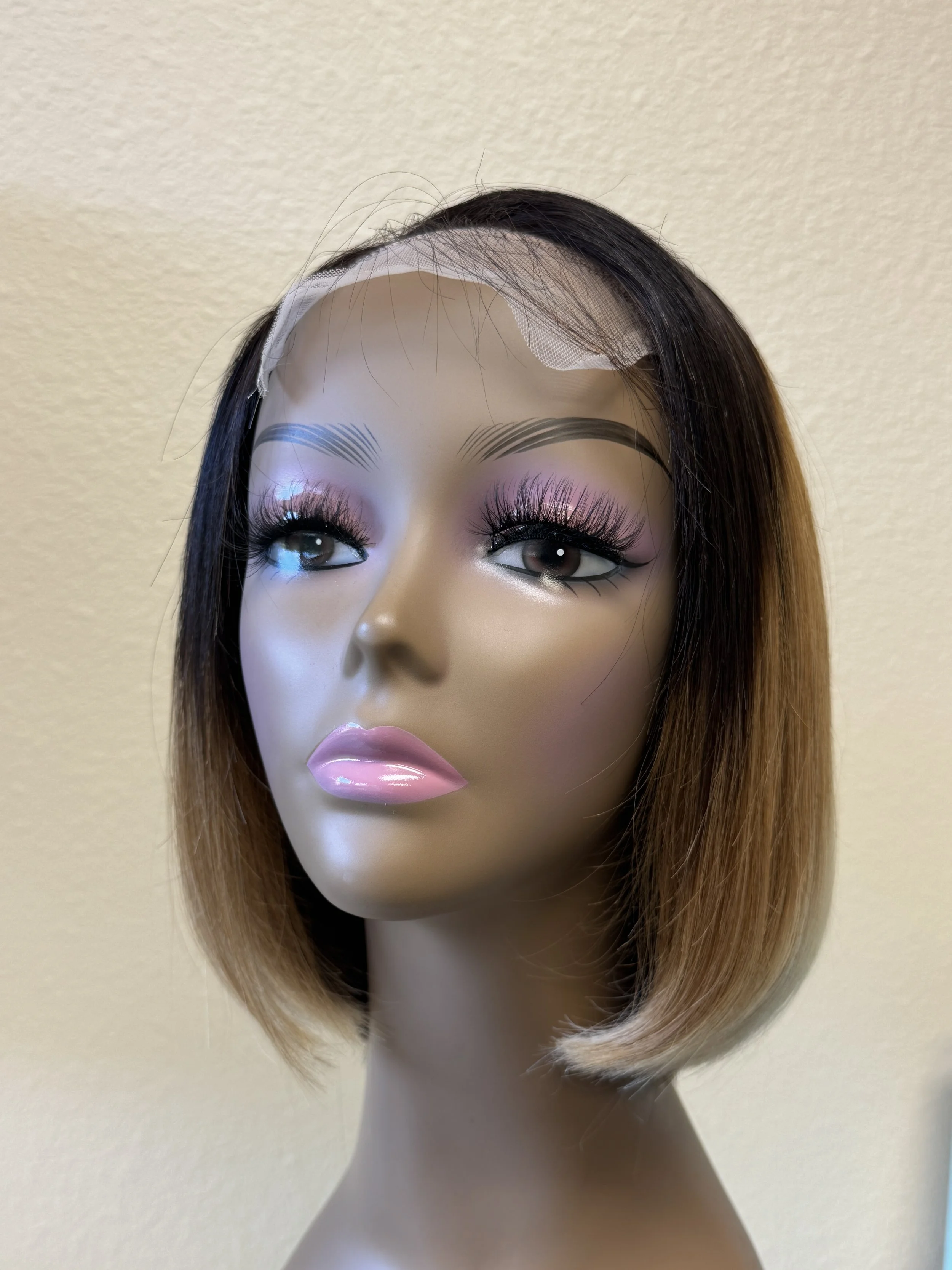 Blonde Ombré Bob Human Hair Wig – Front View1.JPG