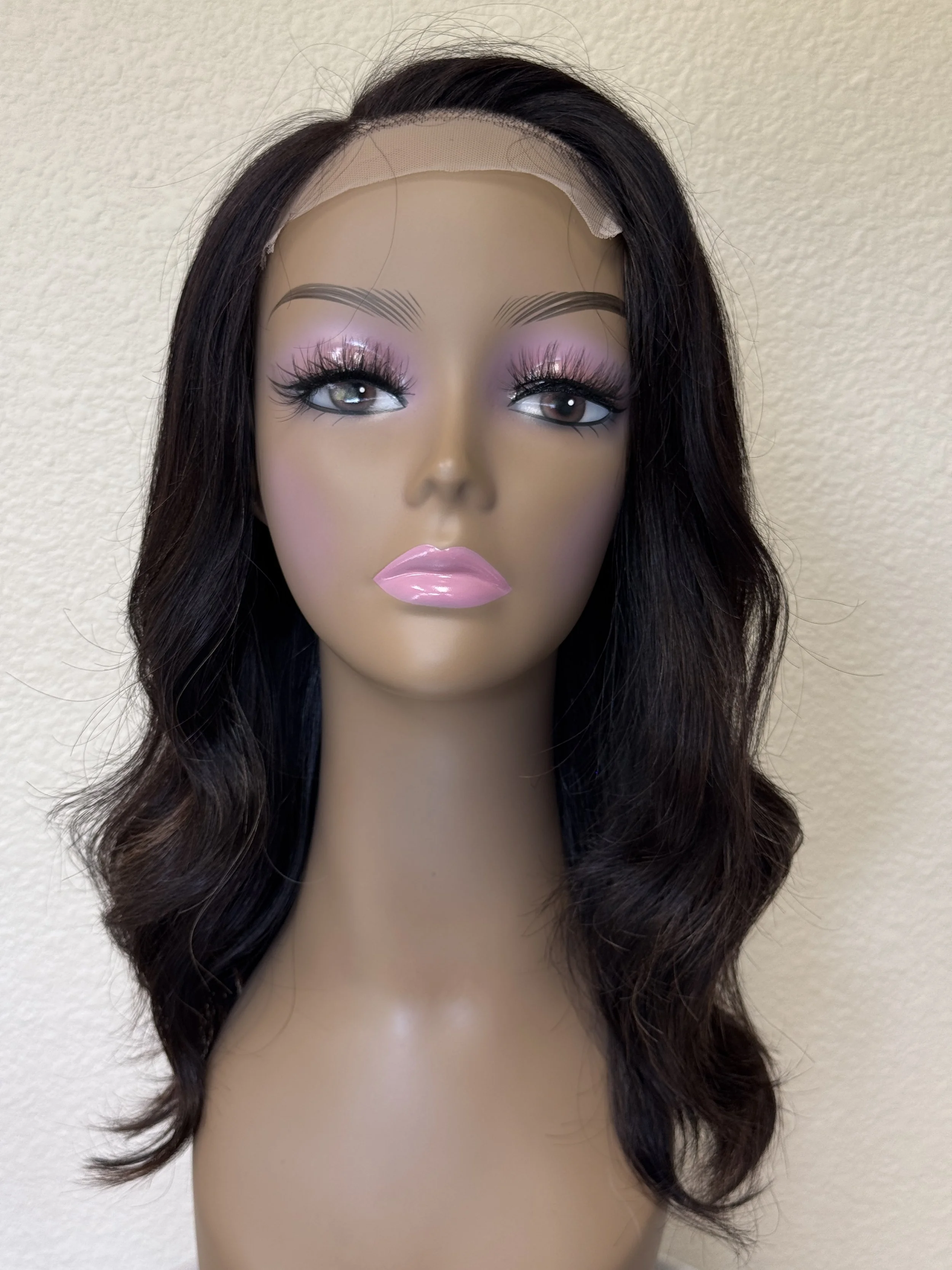 18 Inch Natural 1B Virgin Human Hair Closure Wig.JPG