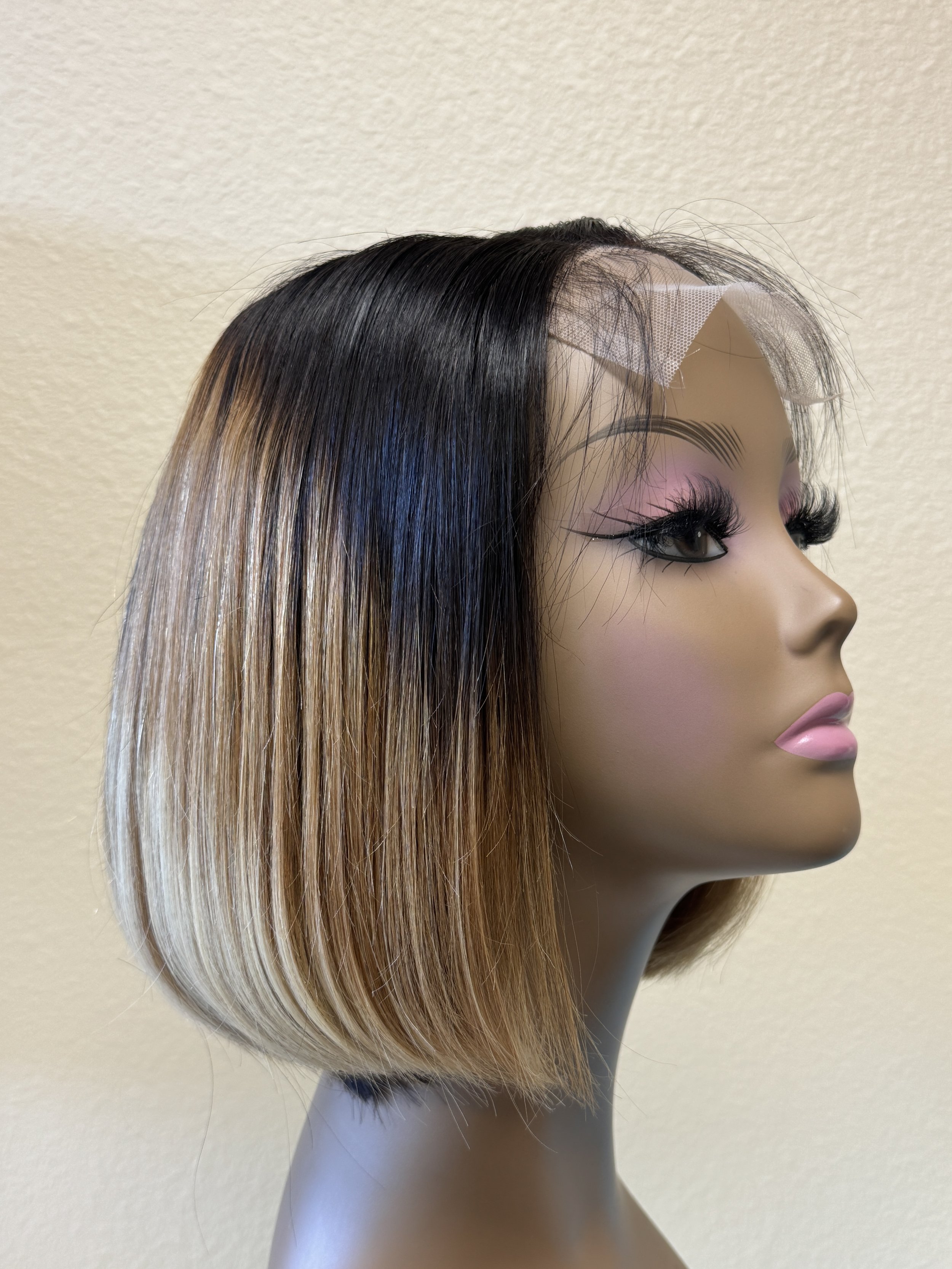 Blonde Ombré Bob Human Hair Wig – side View.JPG