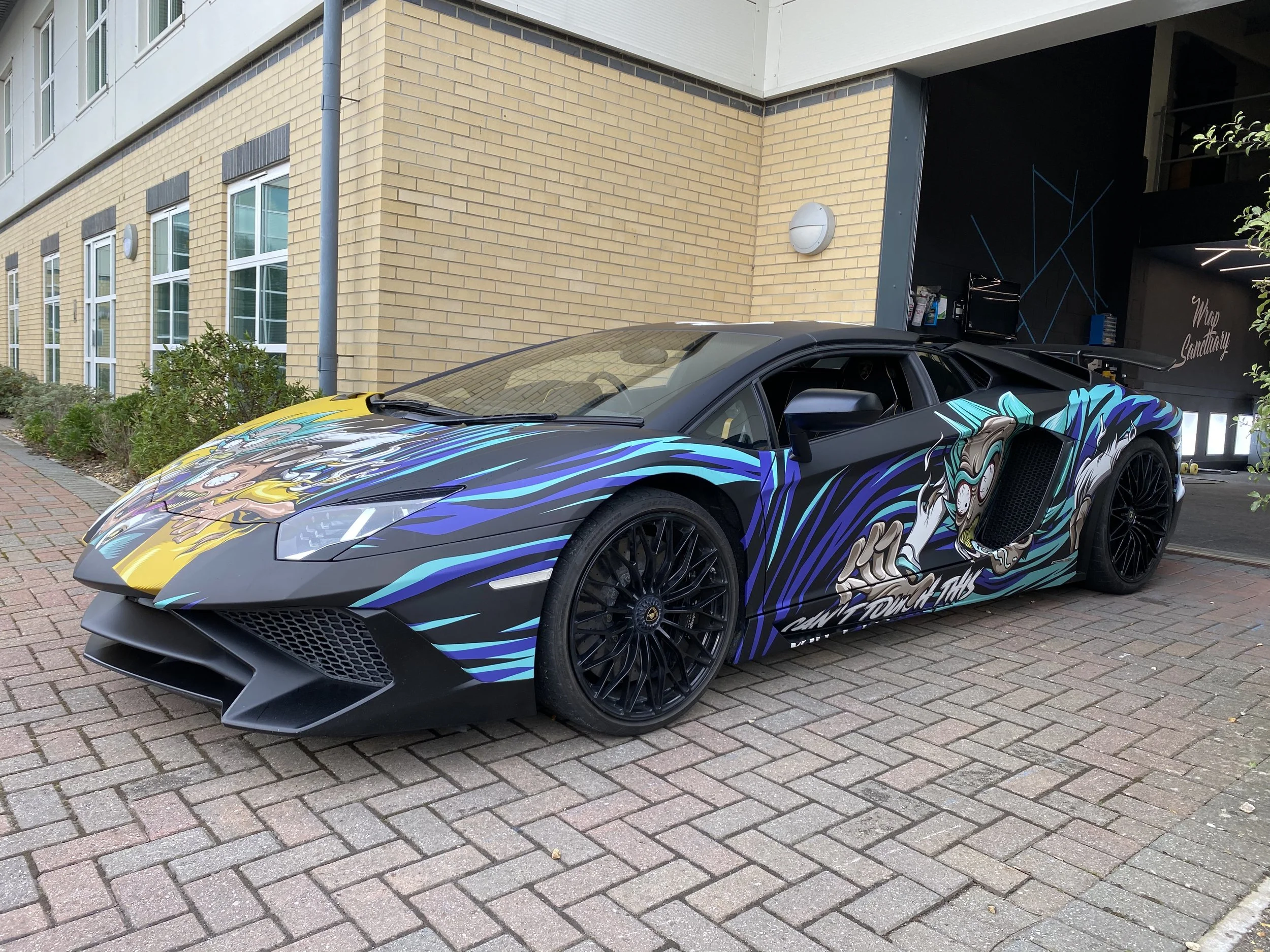 Lamborghini Aventador SV with full bespoke vinyl wrap by The Auto Sanctuary