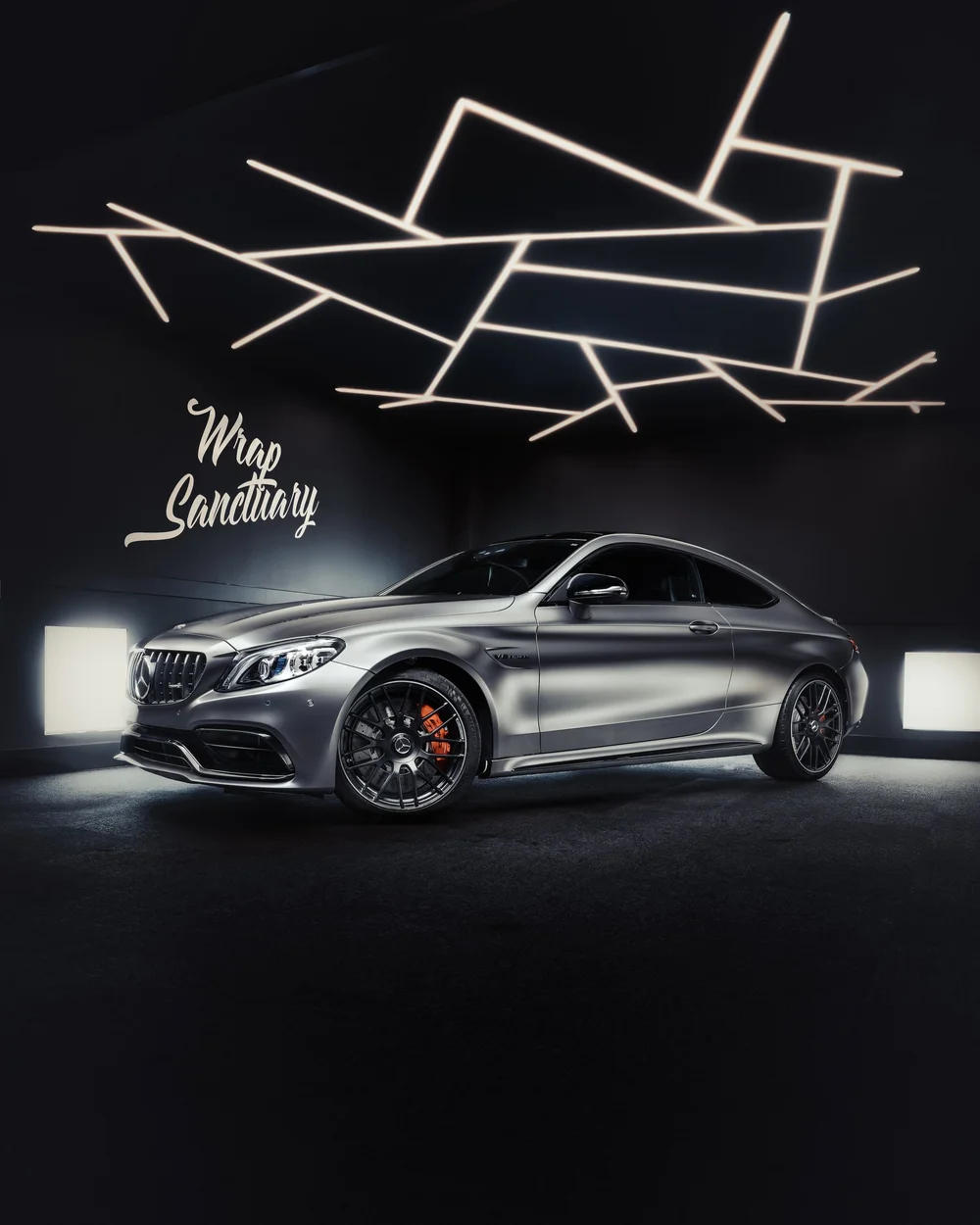 Mercedes — satin dark grey full wrap