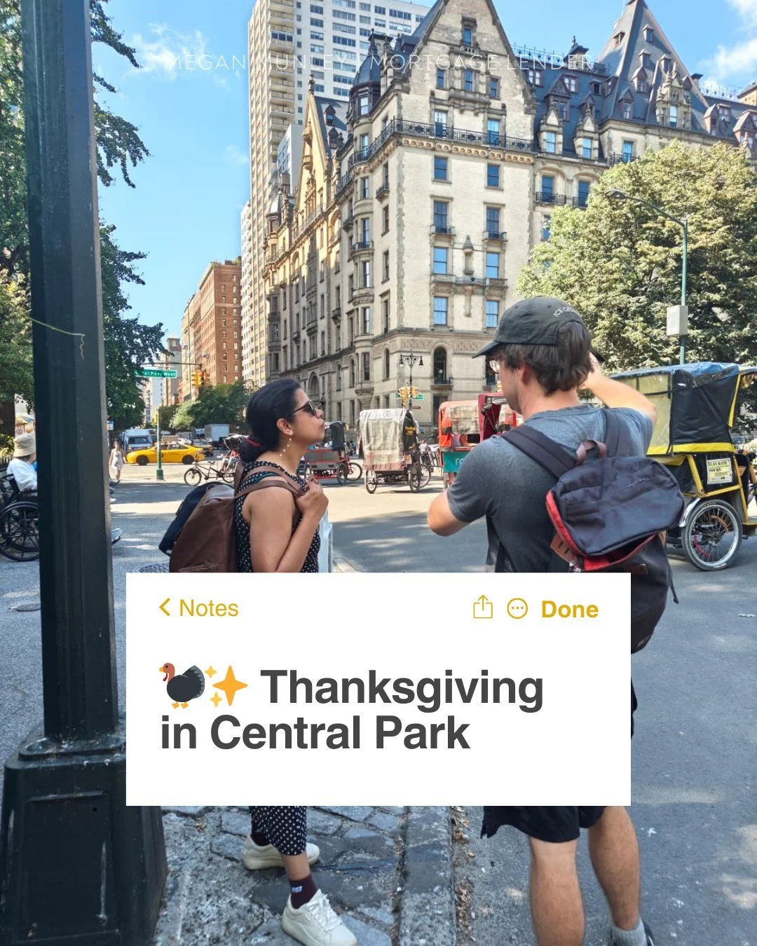 🦃✨ Thanksgiving in Central Park

Before the turkey, before the parade reruns, before the stretchy-pants take over&hellip;
Start your day with a little magic in the heart of NYC 🌳🚲💕

Whether you&rsquo;re a local escaping the kitchen rush or visiti