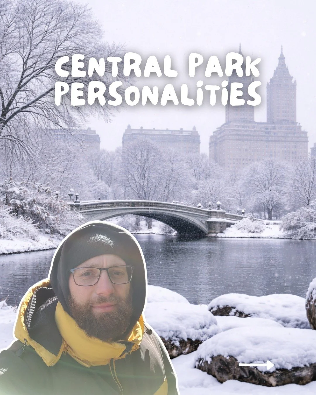Central Park has personalities &mdash; and they show up daily 😌
From speed walkers to snow loungers, there&rsquo;s a vibe for everyone&hellip;
And yes, the chill tour guide Filip that has seen it all 🚲❄️