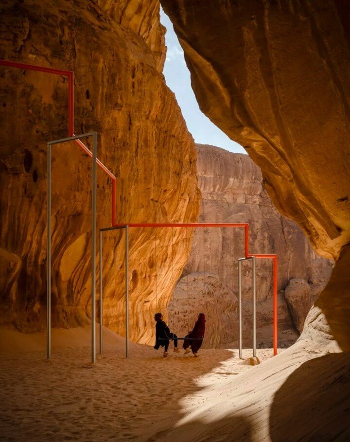 Superflex, installation view of&nbsp;One Two Three Swing!, 2020, at Desert X AlUla 2020. Photo by Lance Gerber. Courtesy of the artist and Desert X AlUla.

@superflexstudio