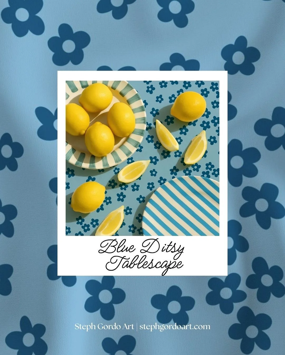 Heading out for a little beach trip has me reminiscing about warm summer days
A fun way to elevate your tablescape with these bold blue disty florals + machine washable when the BBQ inevitably gets all over it 😂
You can DIY your own tablecloth, na