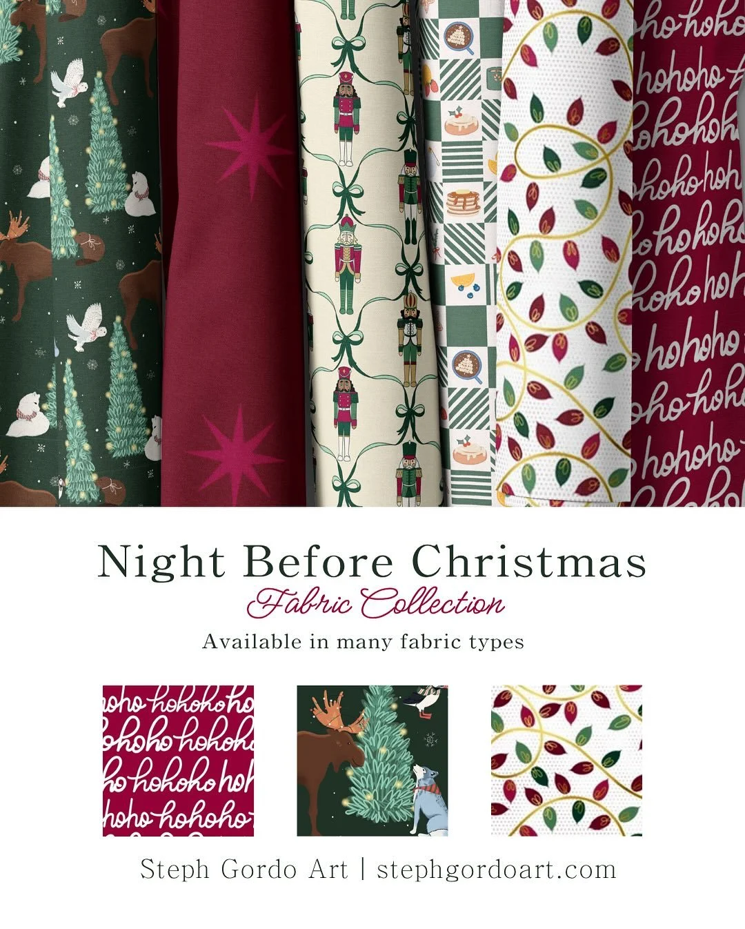 Breaking down my Christmas collection in the 4 distinct colorways - up first:
Traditional dark red and green 🎄
A fun and sophisticated winter holiday decor, pet accessories, or gift wrap 😍
Available for licensing 
and Burgundy and Dark Green co