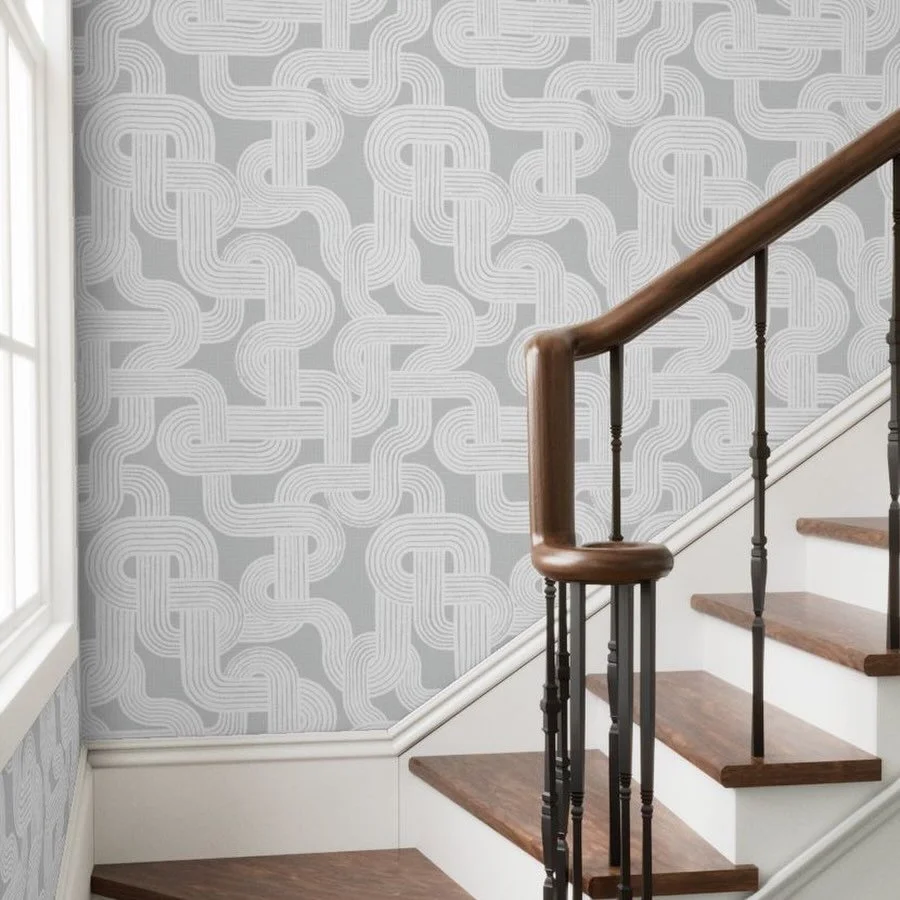 Soft grey and white wallpaper that brings the calm energy into any room. Nothing loud or bold, just a gentle, layered texture to bring serenity into your bedroom, nursery, or home office. 

Available in other colors OR your own custom color requests
