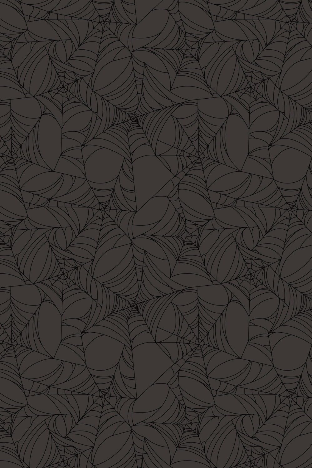 Dark background with intricate spiderweb patterns