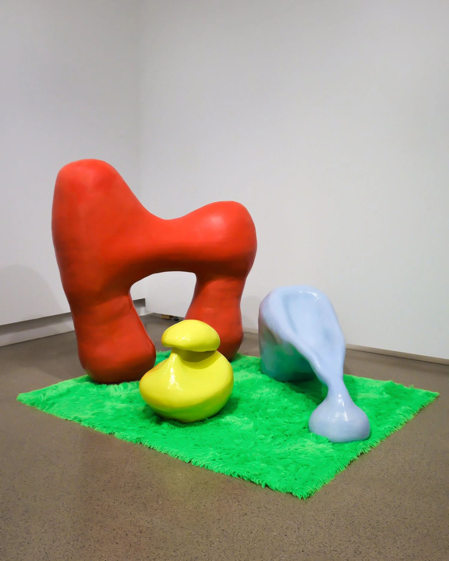Playground, 2021, ceramic and shag rug, (4.5’x5’x4’)