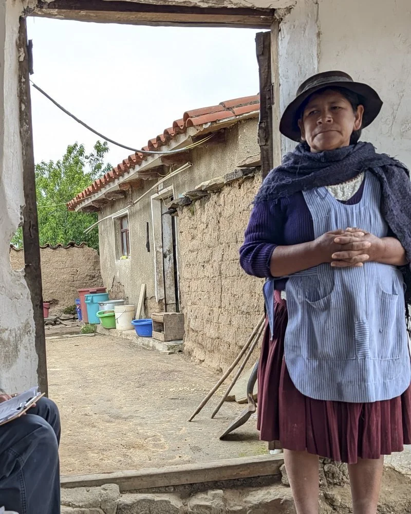 A resident of San Julián Bajo during the household survey