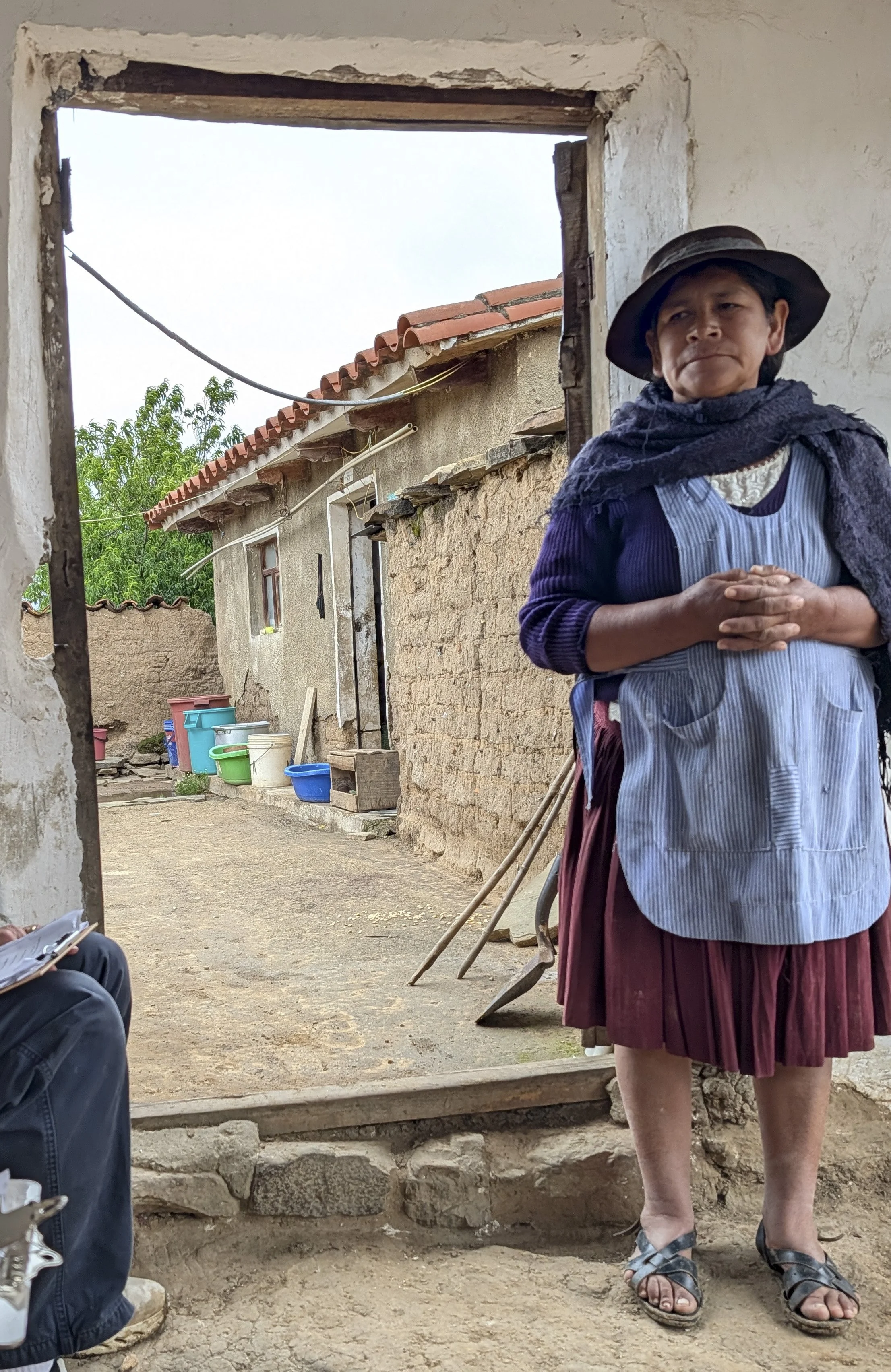 A resident of San Julián Bajo during the household survey