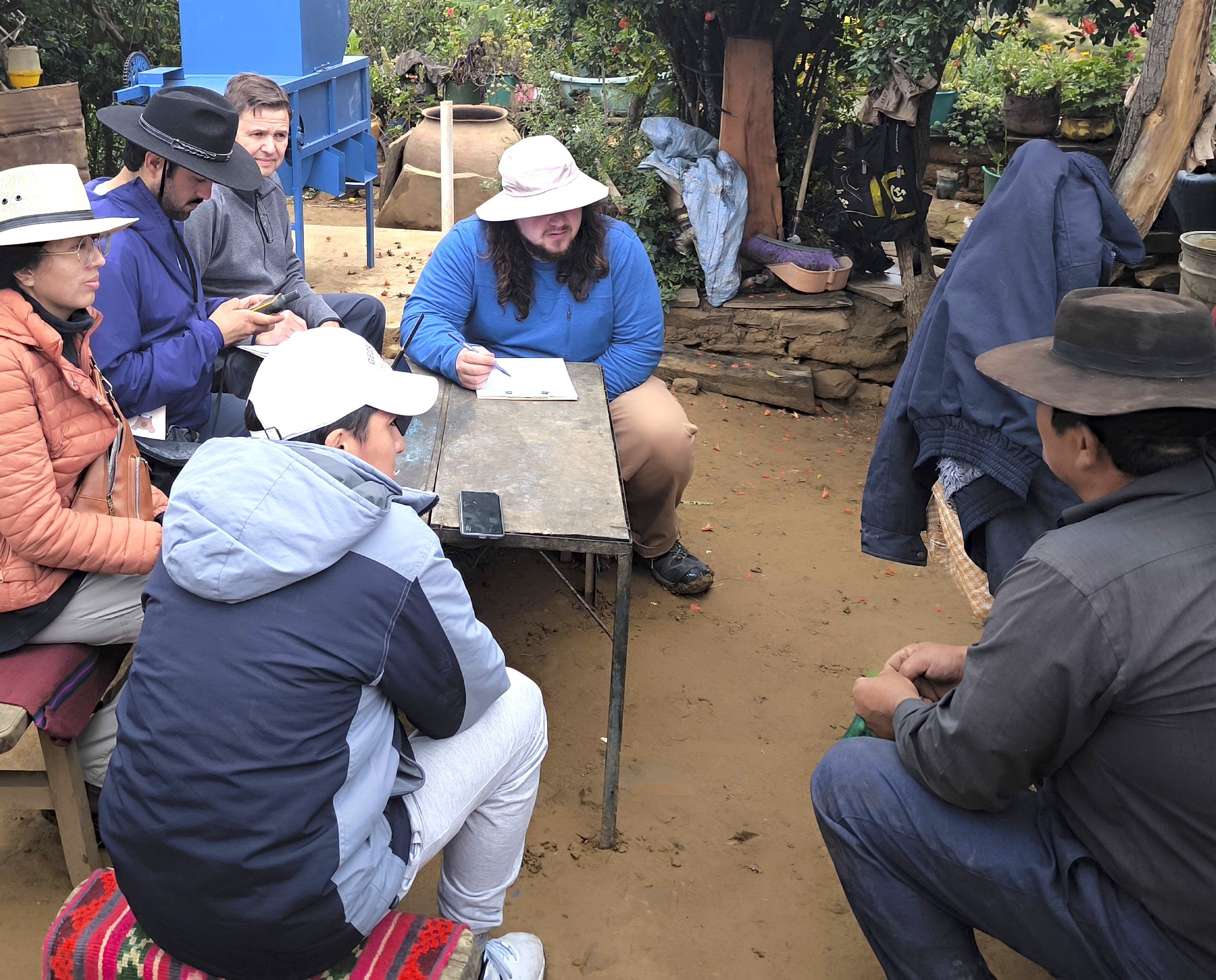 EWB Team discussing details with community leaders