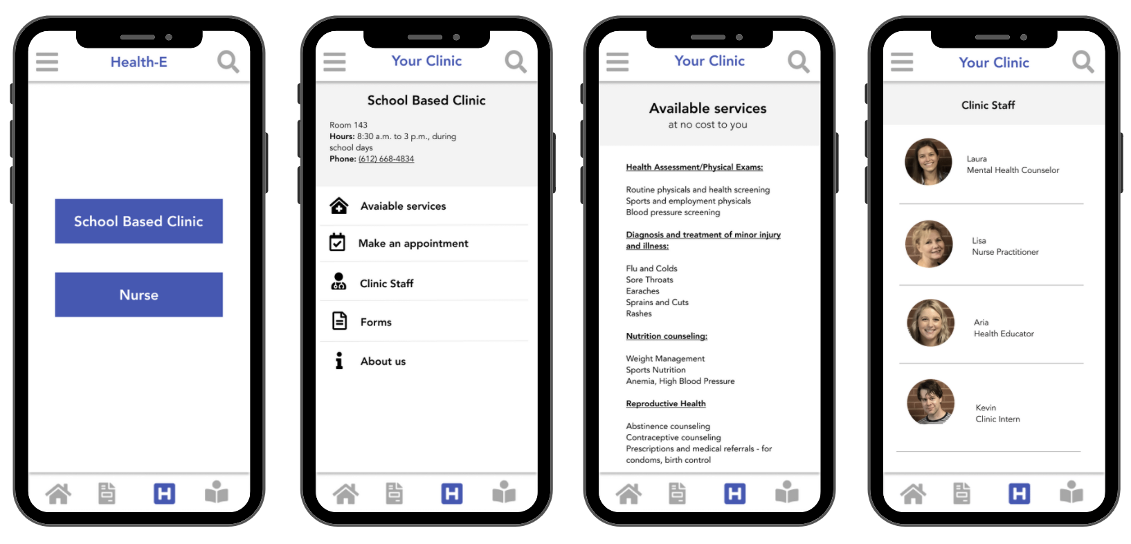 Clinic exploration flow