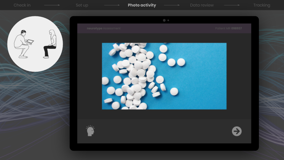 Once they start the activity, they get a series of images that include things that are likely to cause a brain reaction (like seen here), as well as images that hope to elicit a more neutral reaction.
