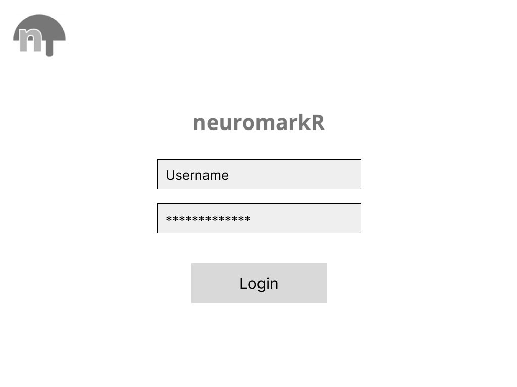 The practitioner logs into their Neuromark account