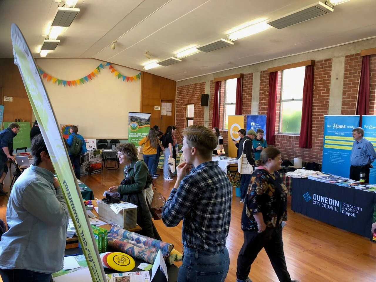 Opoho Presbyterian Church hall during the Sustainability Circus (Photo: Abby Smith)