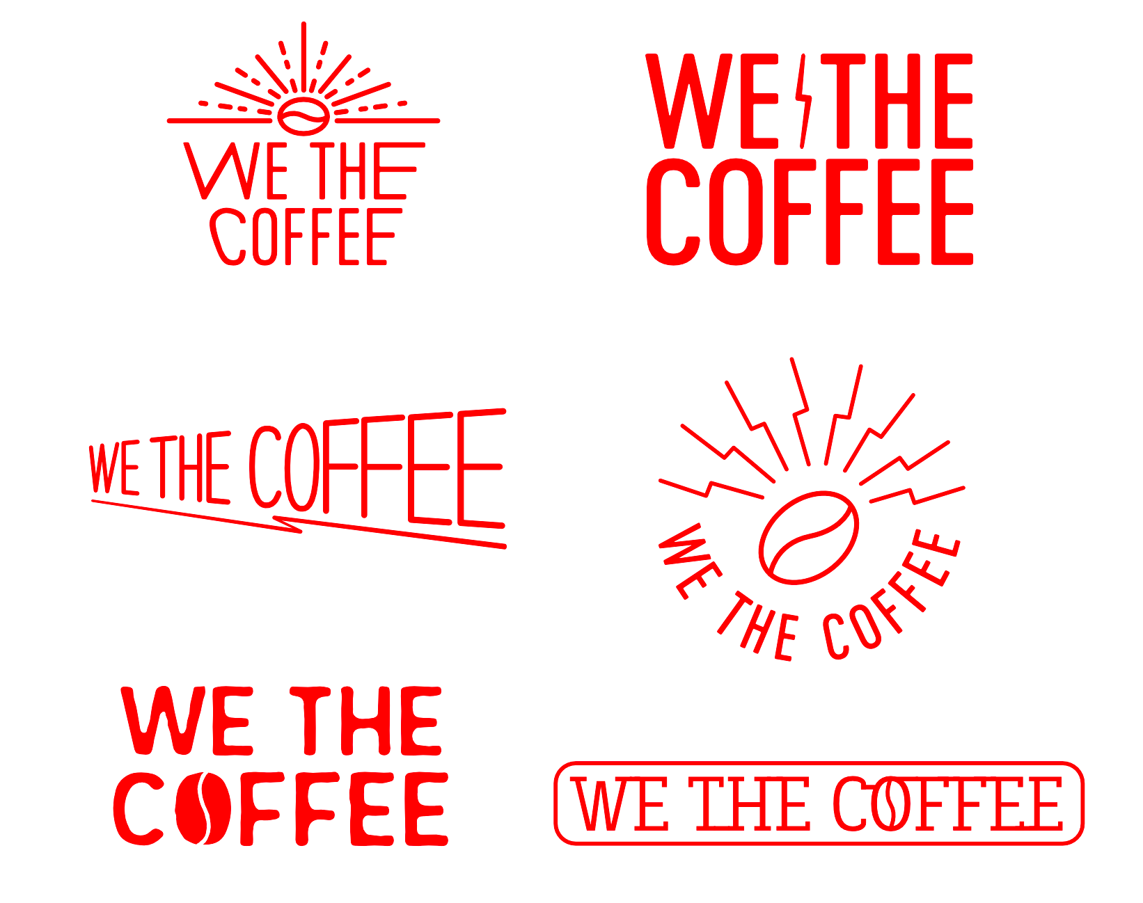 Logo marks/branding for We The Coffee