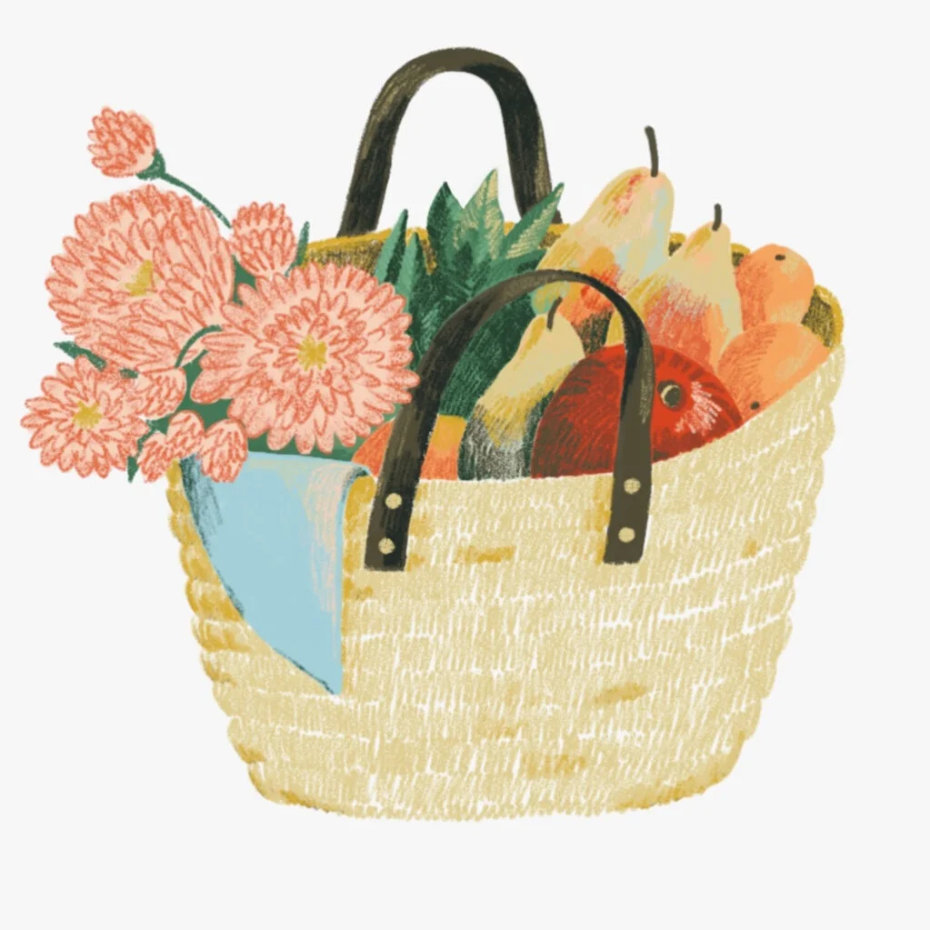 Farmer's Market, created with Procreate on iPad