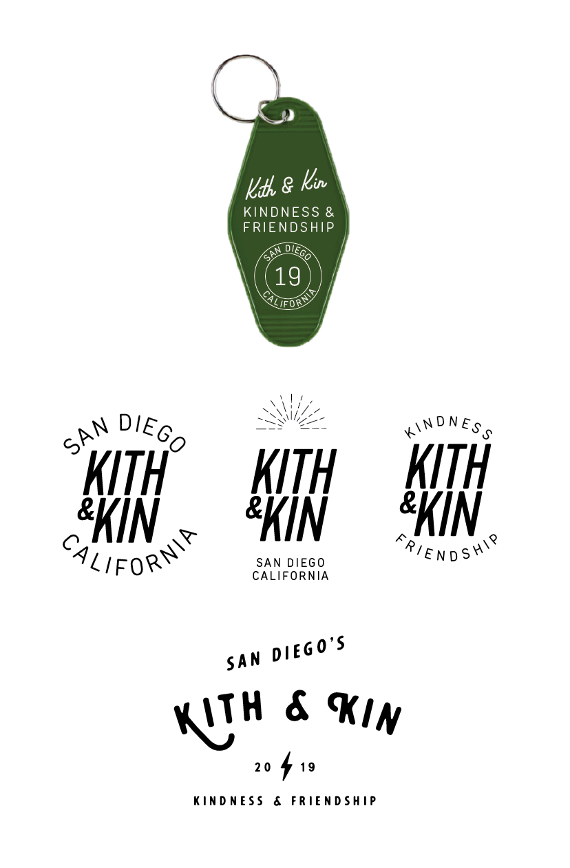 Logo and merchandise design for Kith & Kin (band)
