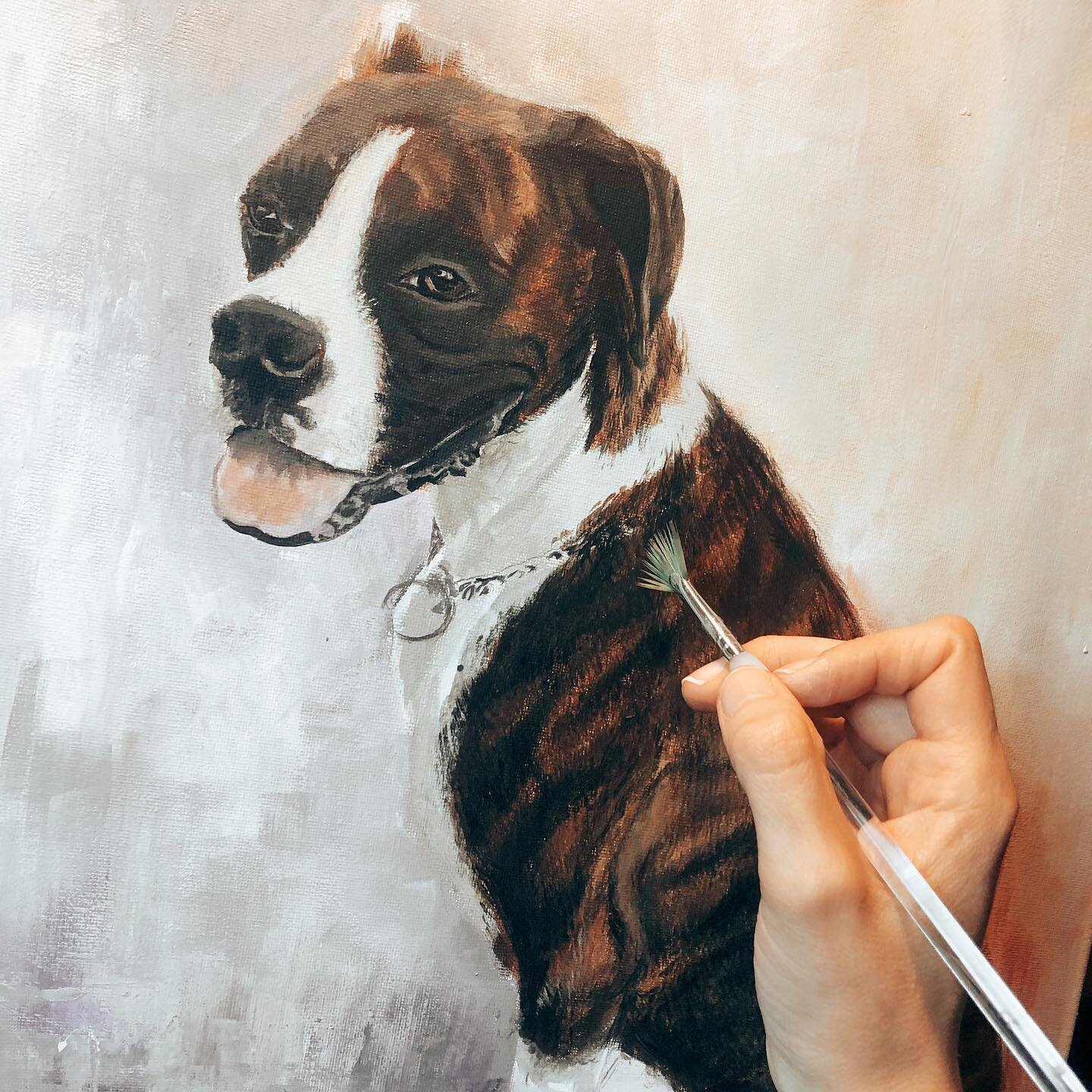 This is &ldquo;Addy&rdquo; in progress.. 
Did you know ?..
Studies have shown that even small interactions with dogs cause the human brain to produce oxytocin, a hormone often referred to as the &ldquo;cuddle chemical.&rdquo; Oxytocin increases feeli