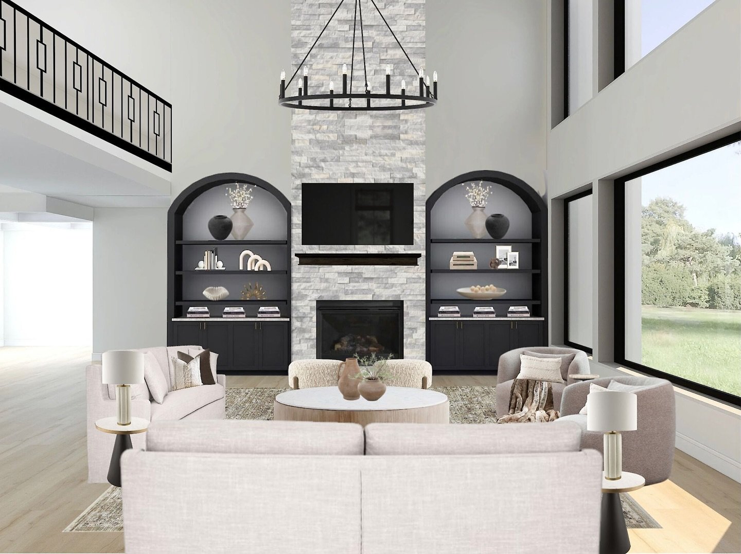 Y&rsquo;all know I love a good living room moment&hellip; but which one would you cozy up in? Let me know your pick below!