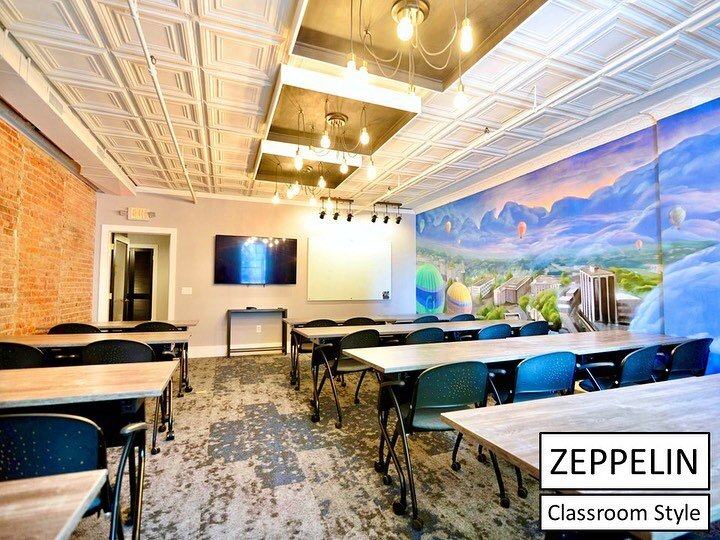 Check out our Zeppelin training room! 

This training room accommodates up to 25 people and is equipped with a large TV monitor, large whiteboard, wide angle 4K camera, and high speed Wi-Fi. 

Contact us for more info!

#MeetingRoom #CoworkingSpace #