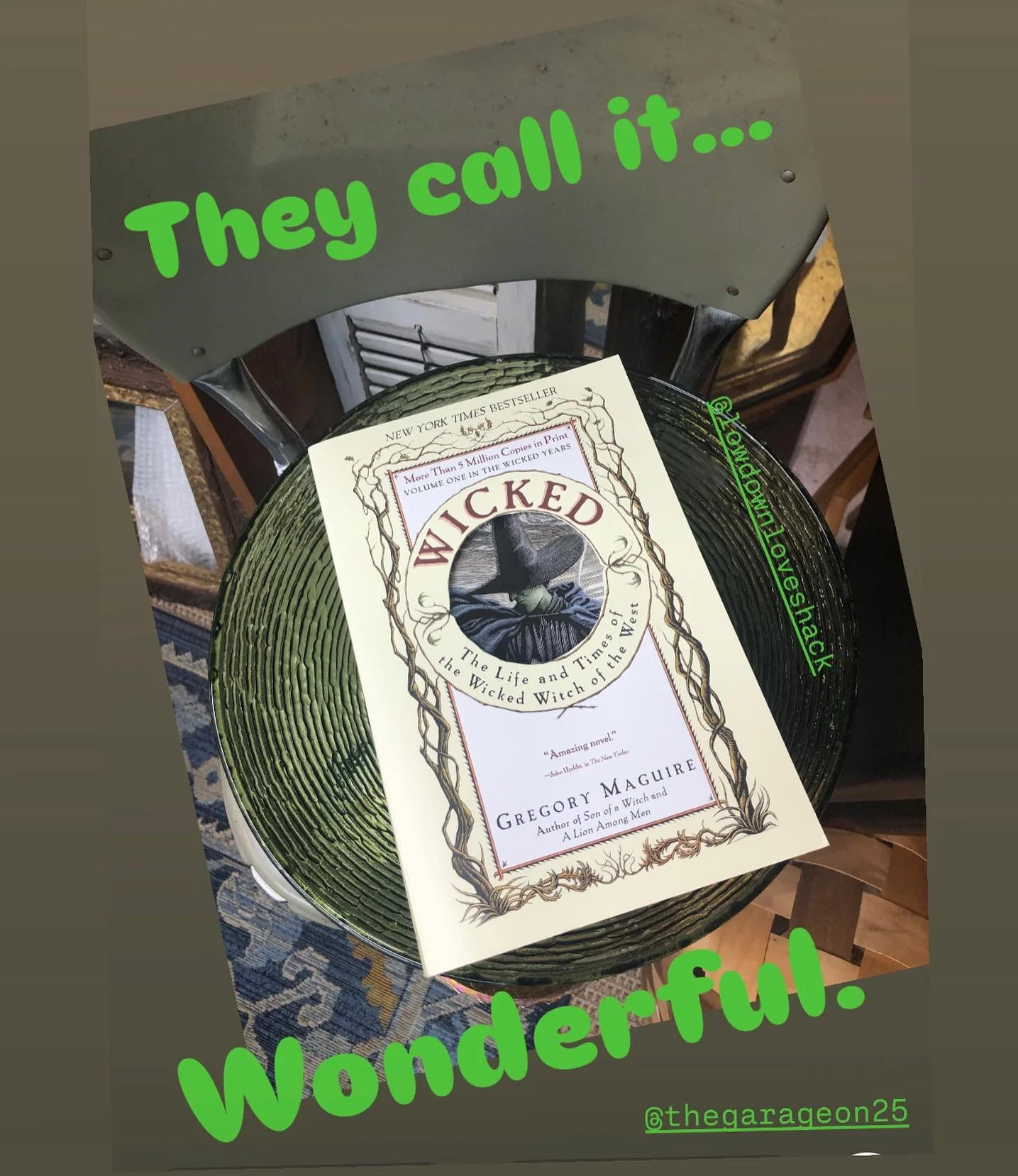 The movie is based on a musical that is based on a book that is based on another book that is an allegory for some history stuff. It&rsquo;s wonderful. 
#bibliophile #bookstagram #bookstagrammer #wicked #gregorymcguire #thewizardofoz