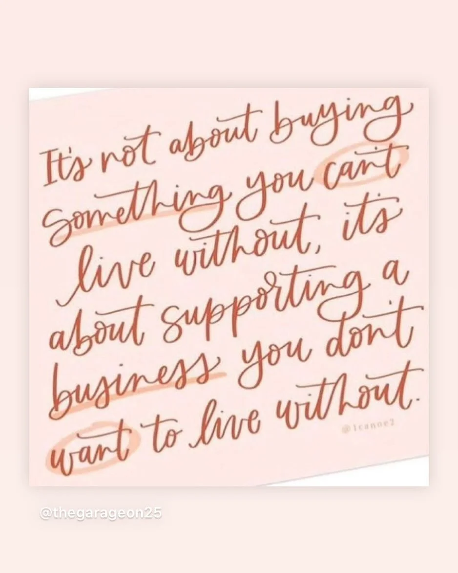 @thegarageon25 posted this this morning and I couldn&rsquo;t  agree more&hearts;️ come out and shop small businesses this holiday season 🎄🐕🎨🎁