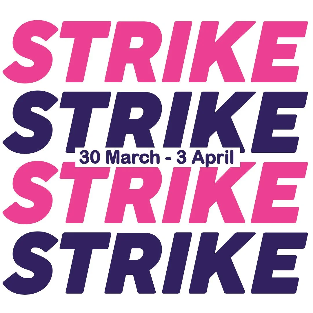 UCU Edinburgh have called for targeted strike action next week.

ALL-MEMBER strike on Monday 30 March &amp; Wednesday 1 April with mass pickets and mass rally on Wednesday at 12 noon.

STRATEGIC STRIKES on Tuesday 31 March, Thursday 2 &amp; Friday 3 