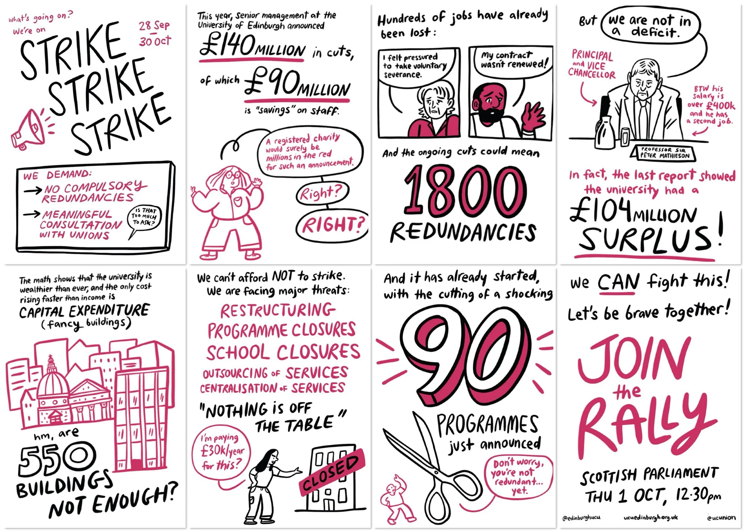 Thank you @maria_stoian for this brilliant strike booklet, now available for download in PDF format on the UCUE website (link in bio: strike-resources-1)