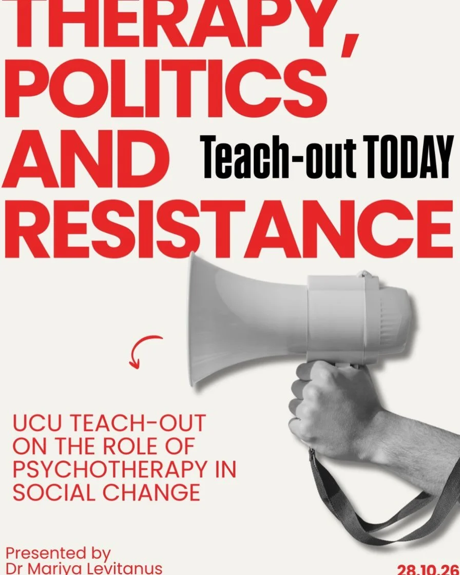 THERAPY, POLITICS and RESISTANCE - UCU Teach-out TODAY Wednesday 28 October, 1pm, Bristo sq

Everyone welcome! Knowledge is for everyone 

#strike #solidarity 
#edinburgh 
#edinburghuniversity 
#therapy