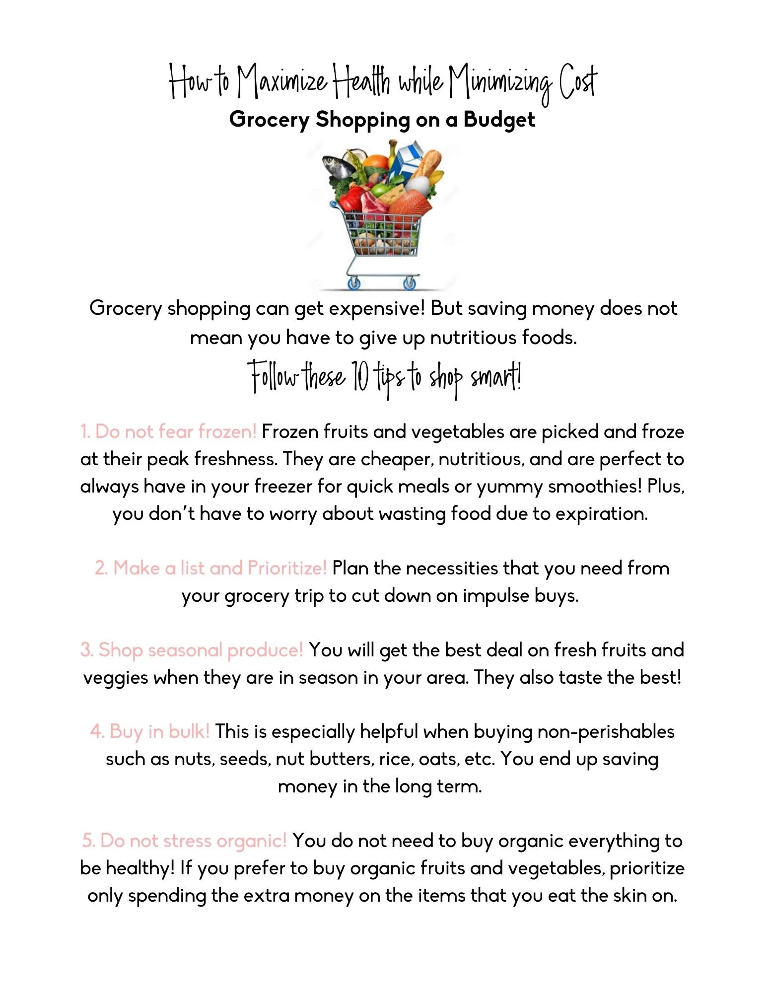 Budget Friendly Grocery Shopping Tips Happy Strong Healthy Virtual