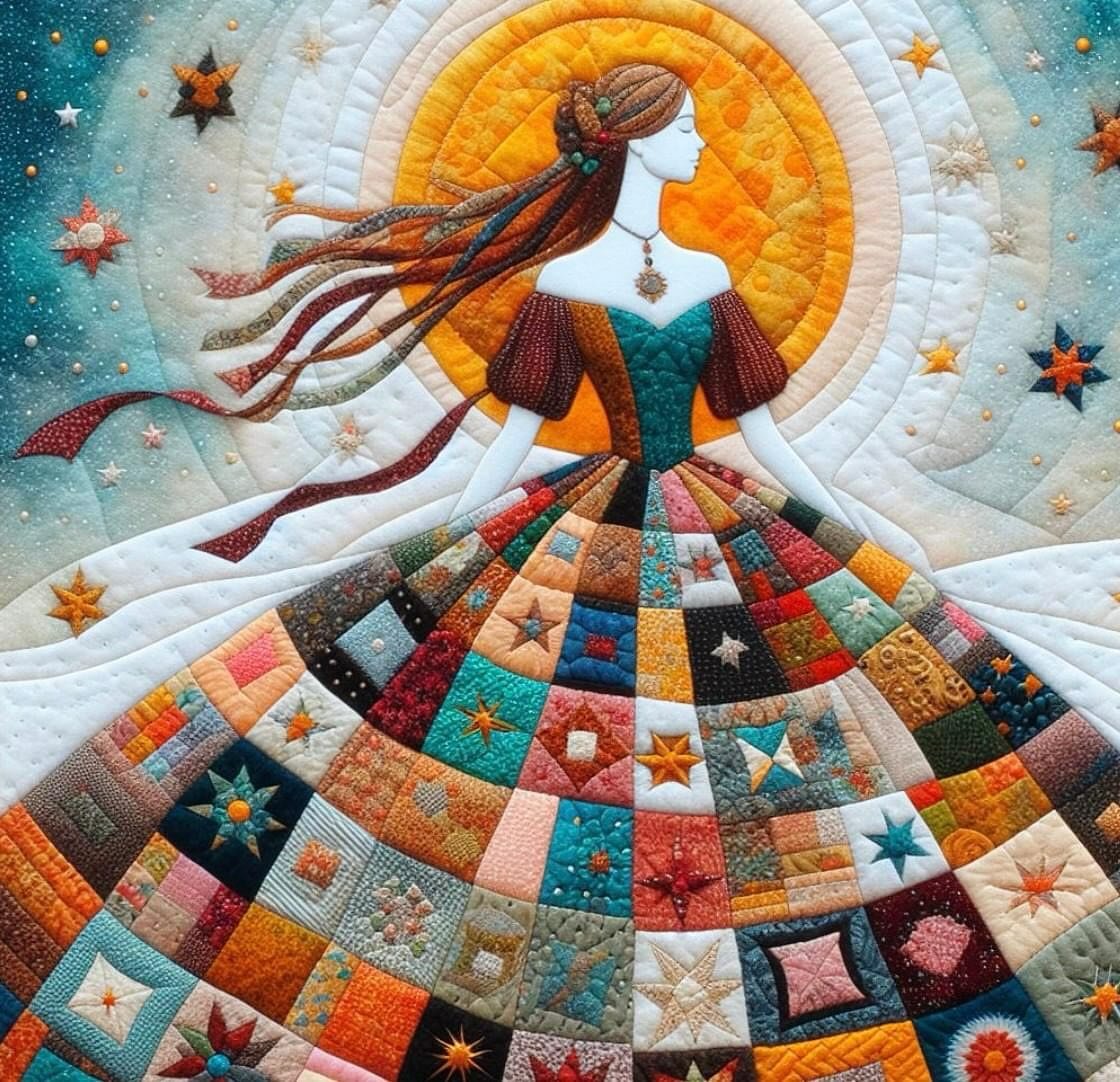 Your life is like a quilt
And everybody weaves their share
Some weave huge great tapestries
And some weave tiny squares

Some squares bring you laughter
And some will bring you tears
Some are stitched and sewn by those
Who are no longer here

In plac