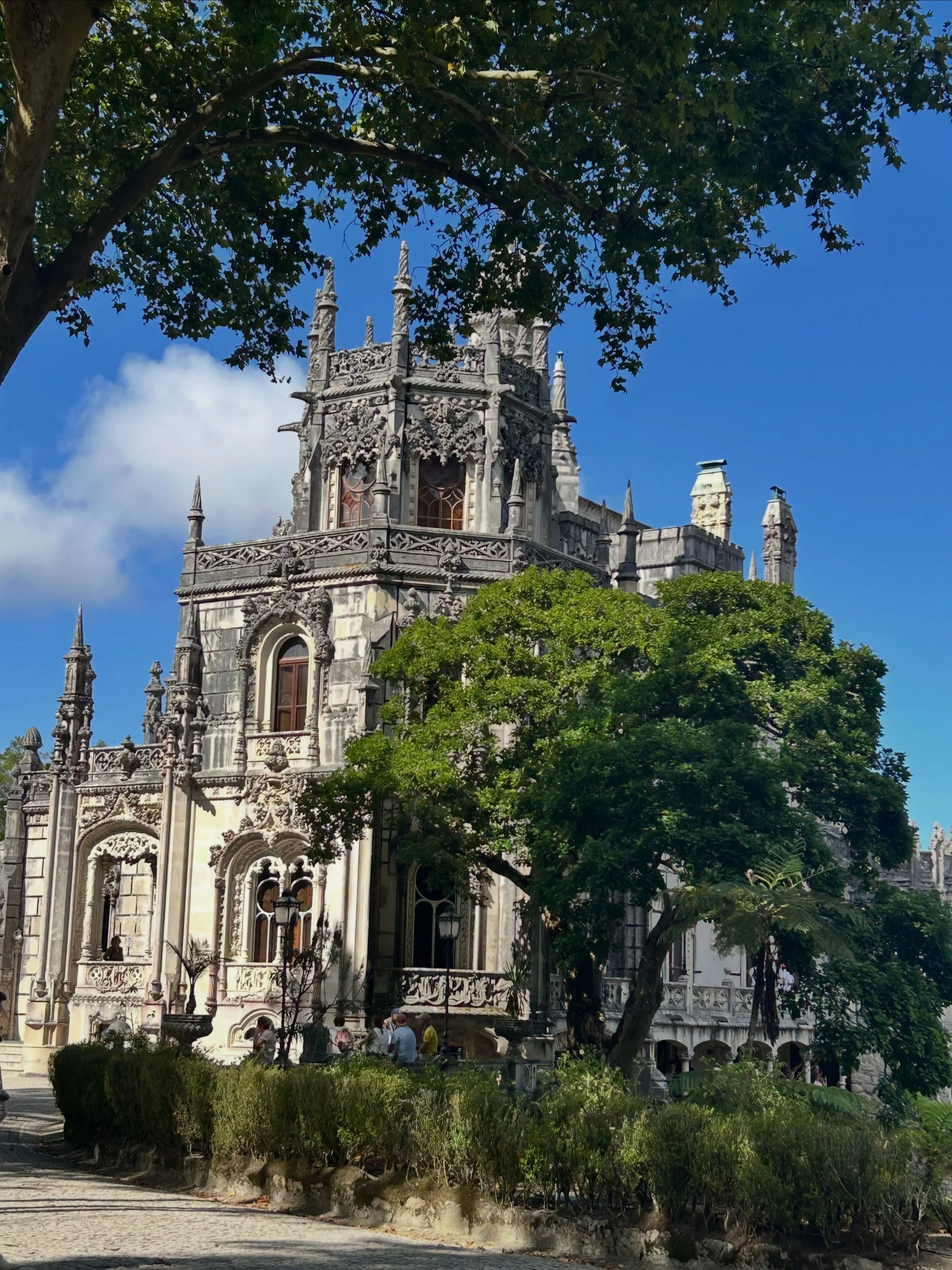 Visiting Quinta da Regaleira in Portugal was one of the highlights of my travels.

The Initiation Well represents the axis mundi, the cosmic axis that connects Spirit, Earth and the Underworld. 

The Initiation Well spirals deep into the Earth like a