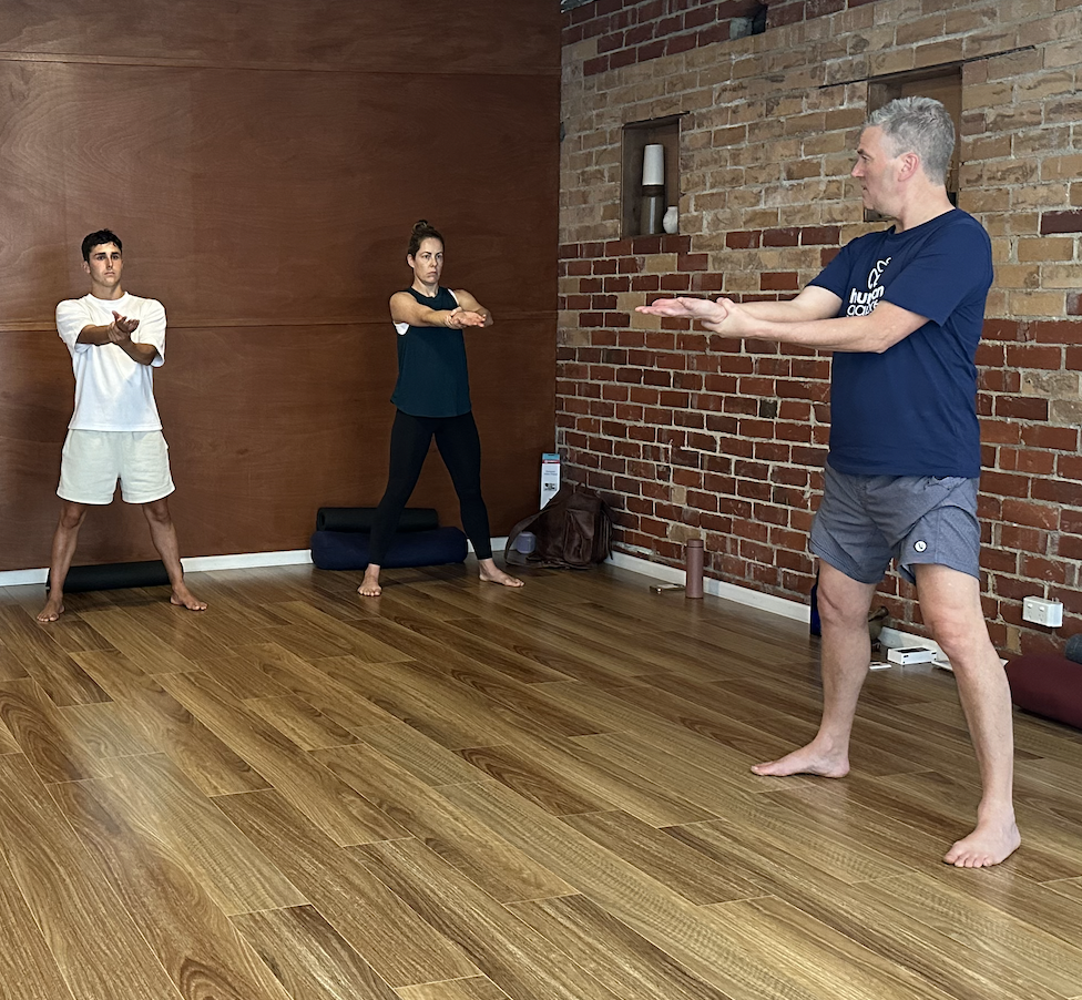 Saturday 15 August, . Fascia Release with Human Garage coach, Simon McDonald. Be guided into accessible postures and focused breathwork, to release deeply into the layers of fascia.