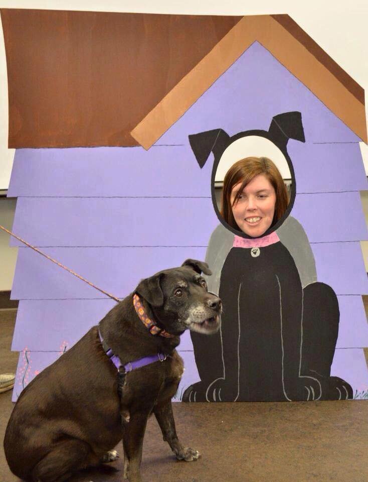 Tyra and I at her birthday party! I painted this cut out to look like her as a fun photo op for our friends and it was a hit! Our friends made this such an amazing day.