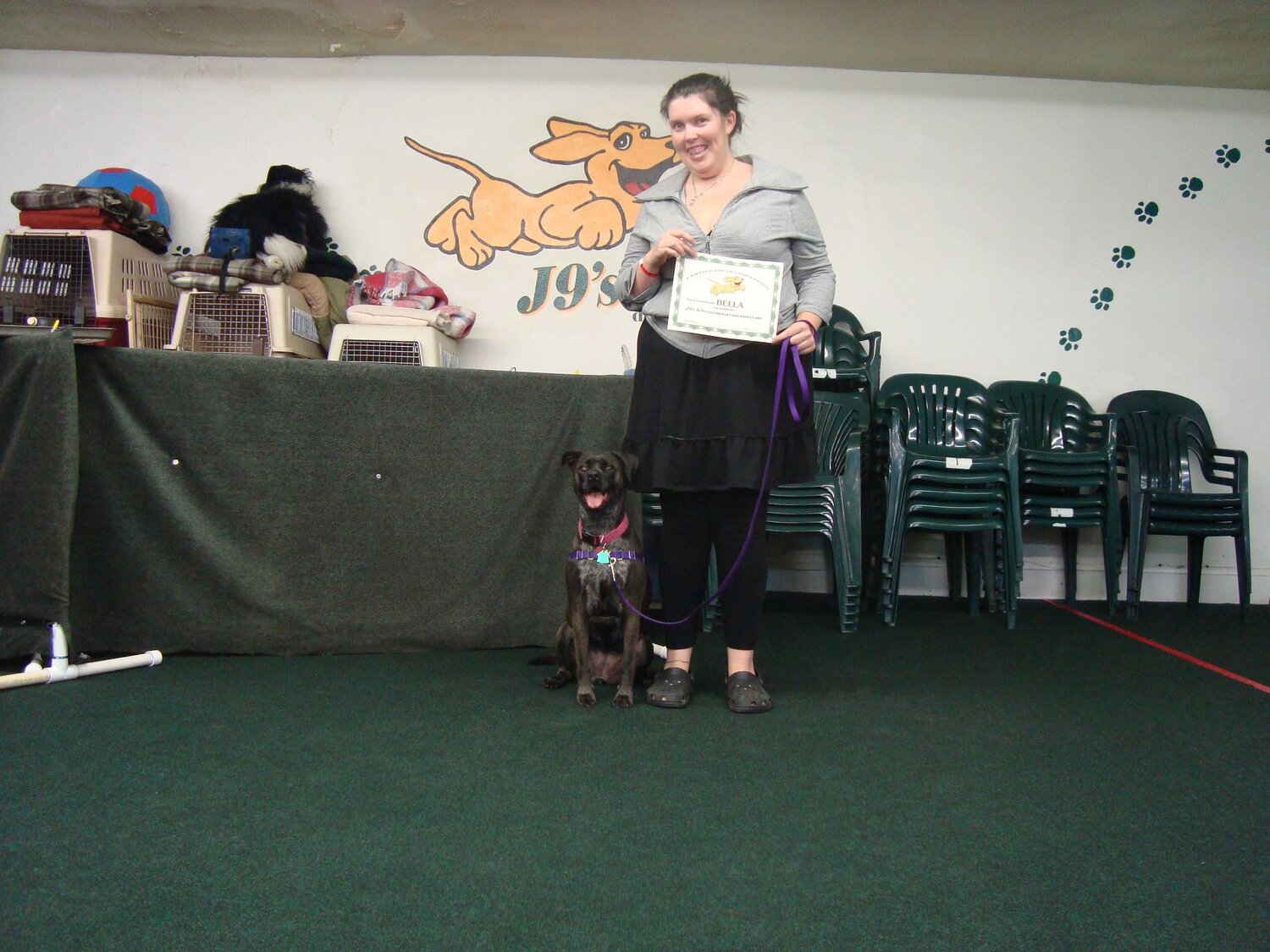 Bella passing our CGC prep course! Look how proud she looks. Her face was still all dark all those years ago.