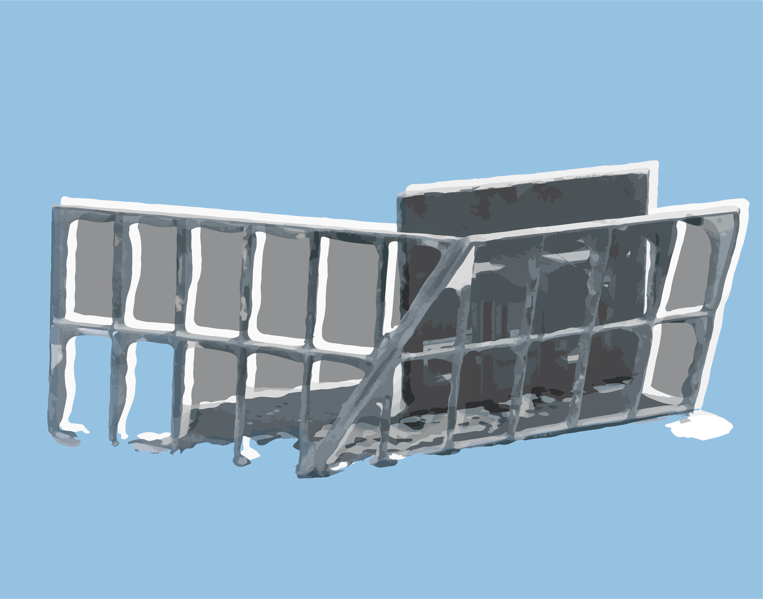 An icon demonstrates a strong resemblance between the scan of the model and the atmospherically interior space. The surface of the 3D object shows specific detail to the interior space, displaying features as a photograph would. A photograph is an ex