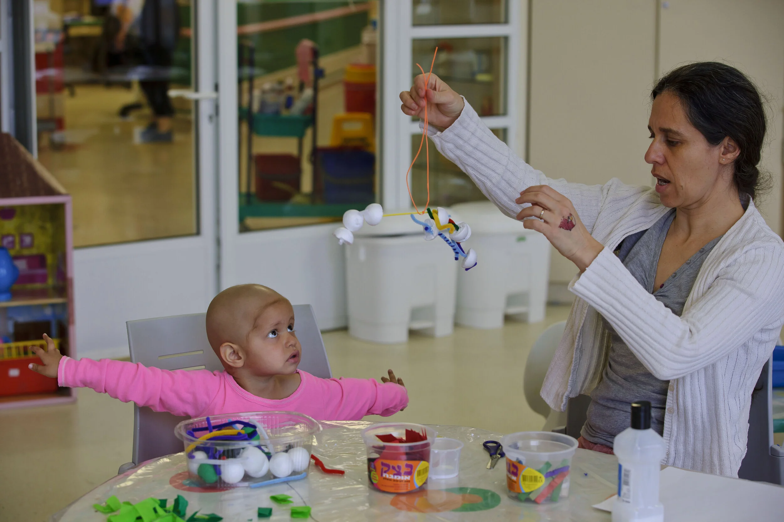 Anat, 3½, in the Hemato-Oncology Department  Anat has been in the care of the Hemato-Oncology Department at Schneider Children's since she was 5 months old, when a tumor was discovered in her liver.   Heartbeat  © Photo by Ziv Koren