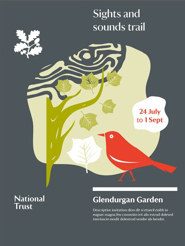 Glendurgan Garden identity design and illustration