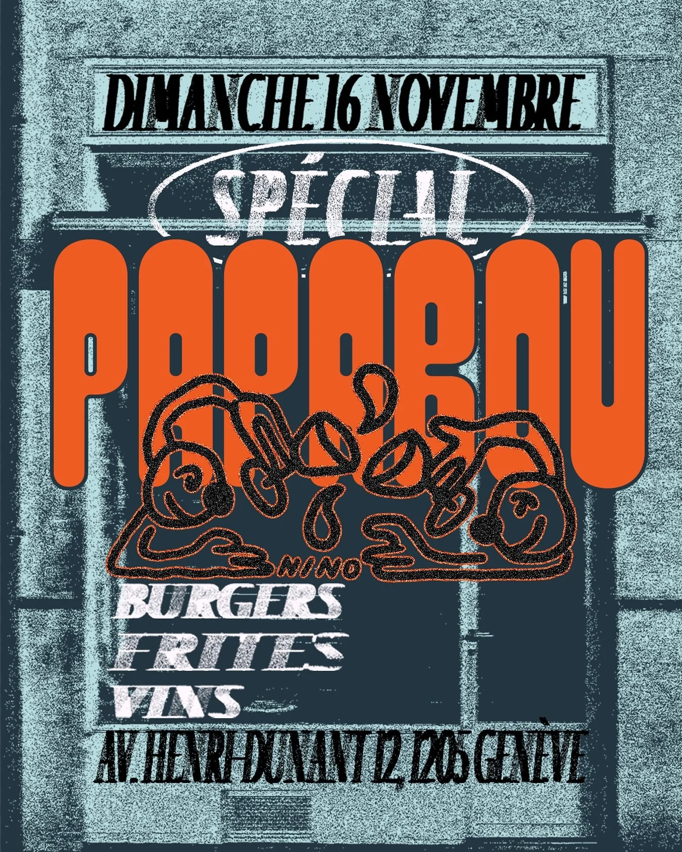 Dimanche 16 novembre, on d&eacute;barque chez @papabou_geneve avec du LOURD !
Notre collaboration tant attendue est enfin l&agrave; !
On vous pr&eacute;pare un menu BURGER &amp; FRITES SP&Eacute;CIAL avec une touche asiatique, accompagn&eacute; de qu