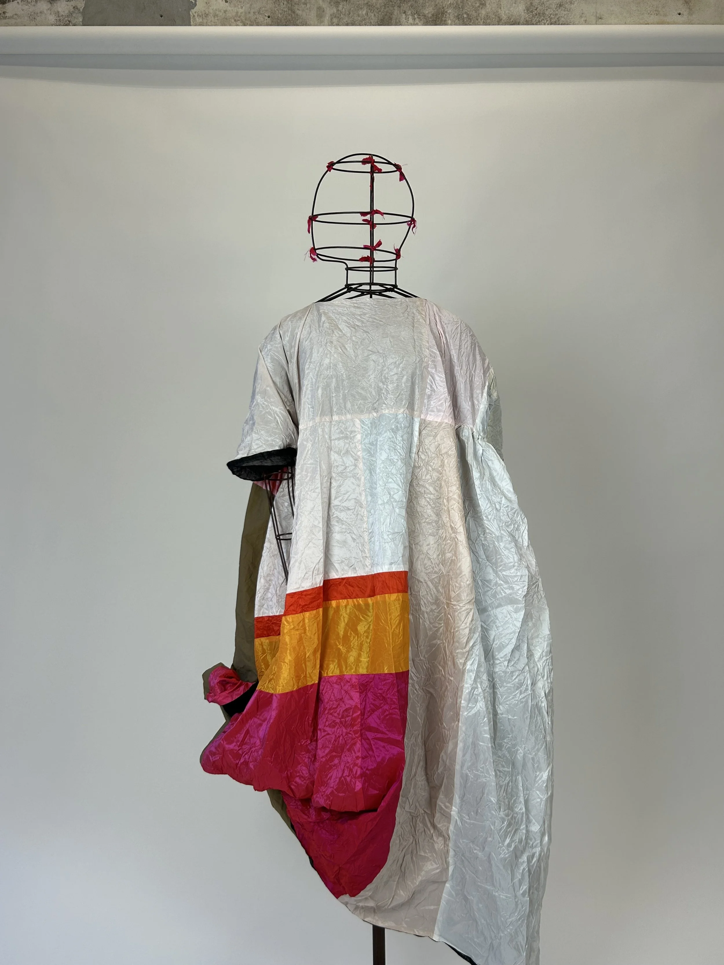 *daniela gregis reversible patchwork silk linen dress