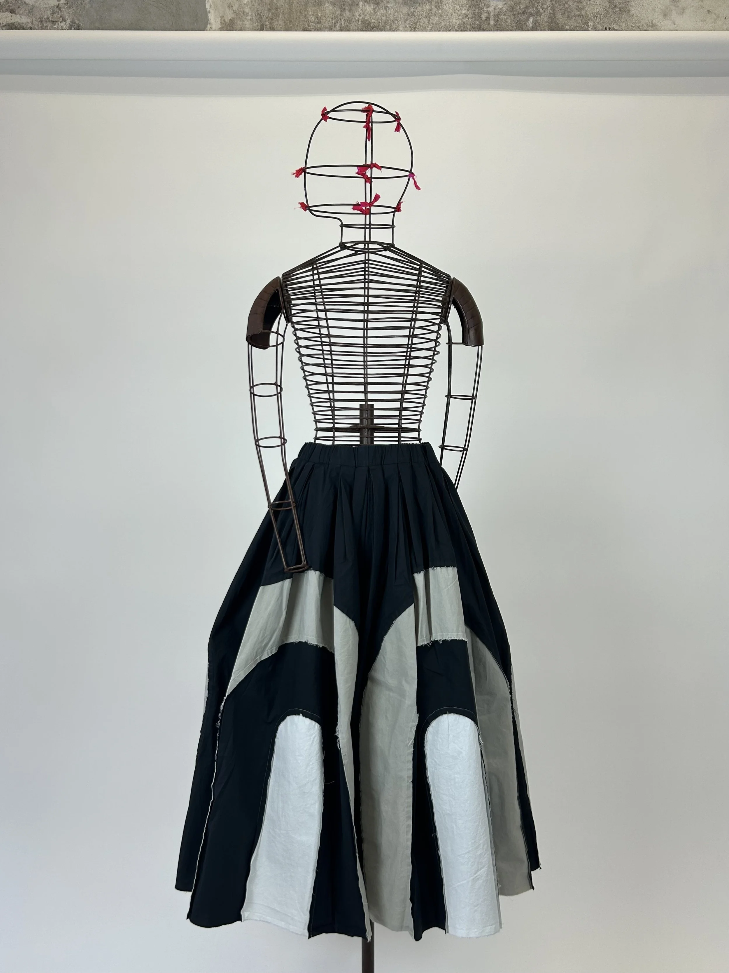 casey•casey arch skirt mixed fabrics