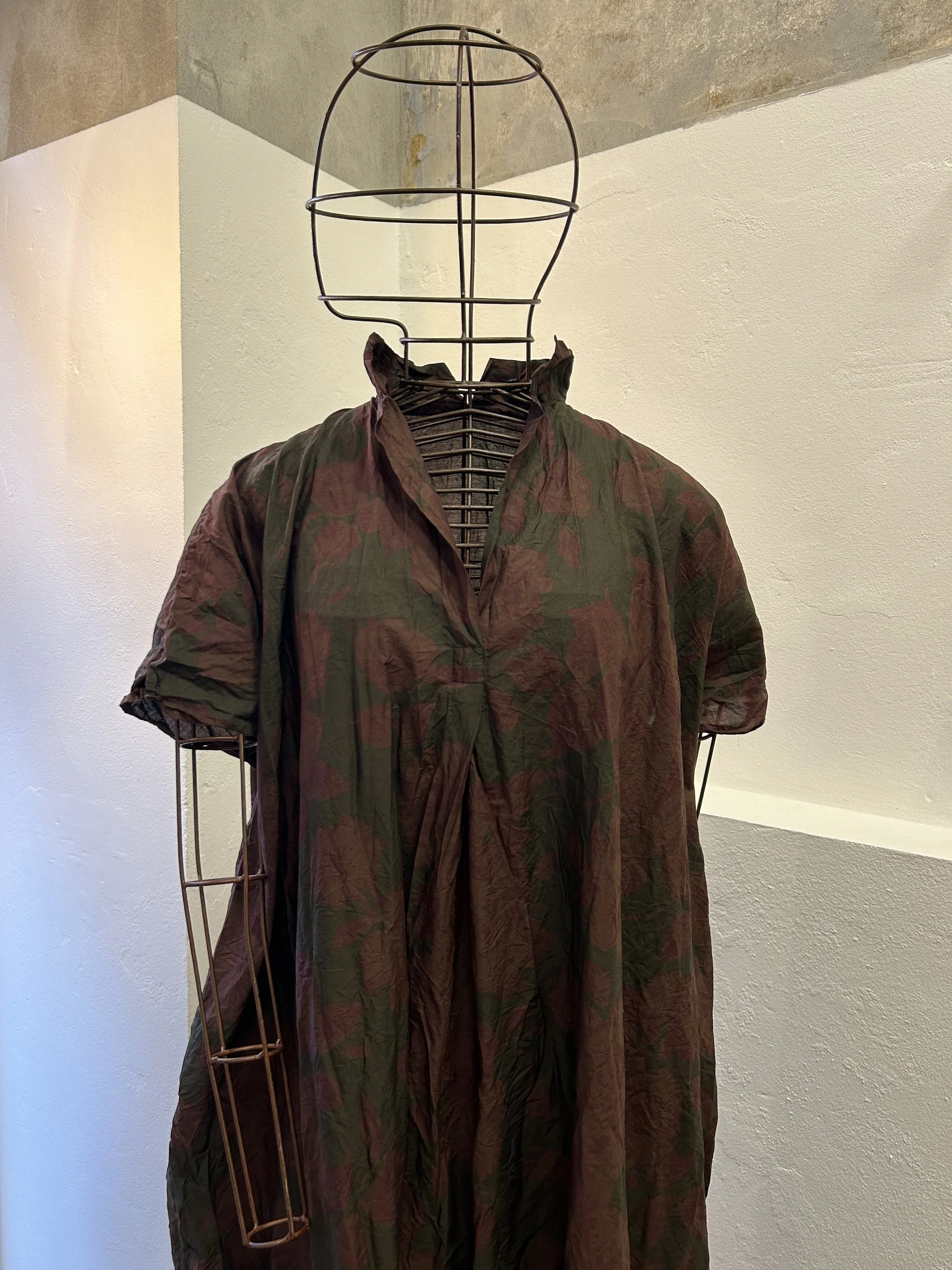 *daniela gregis brown overdyed dress long