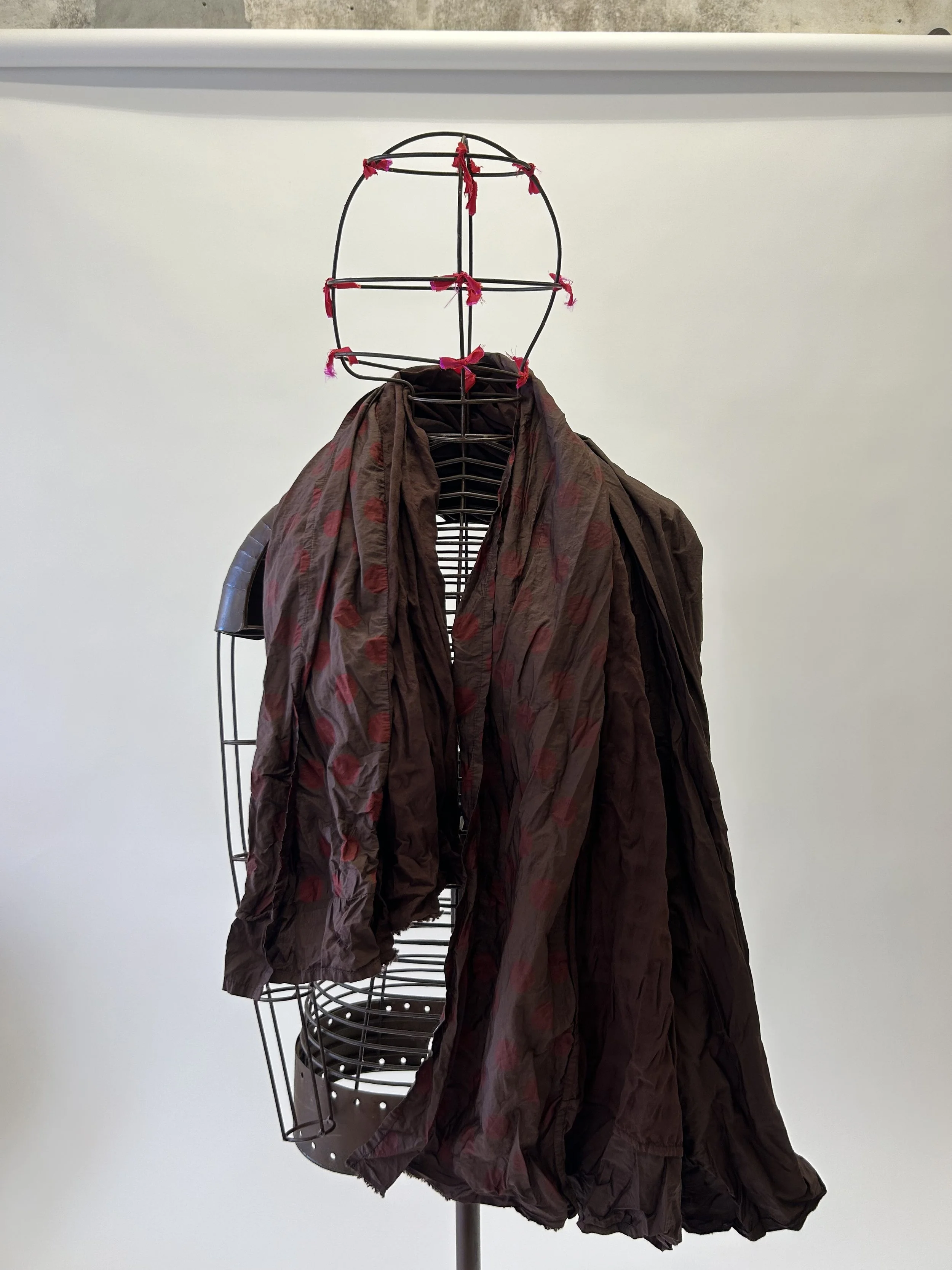 *daniela gregis patchwork scarf red dot