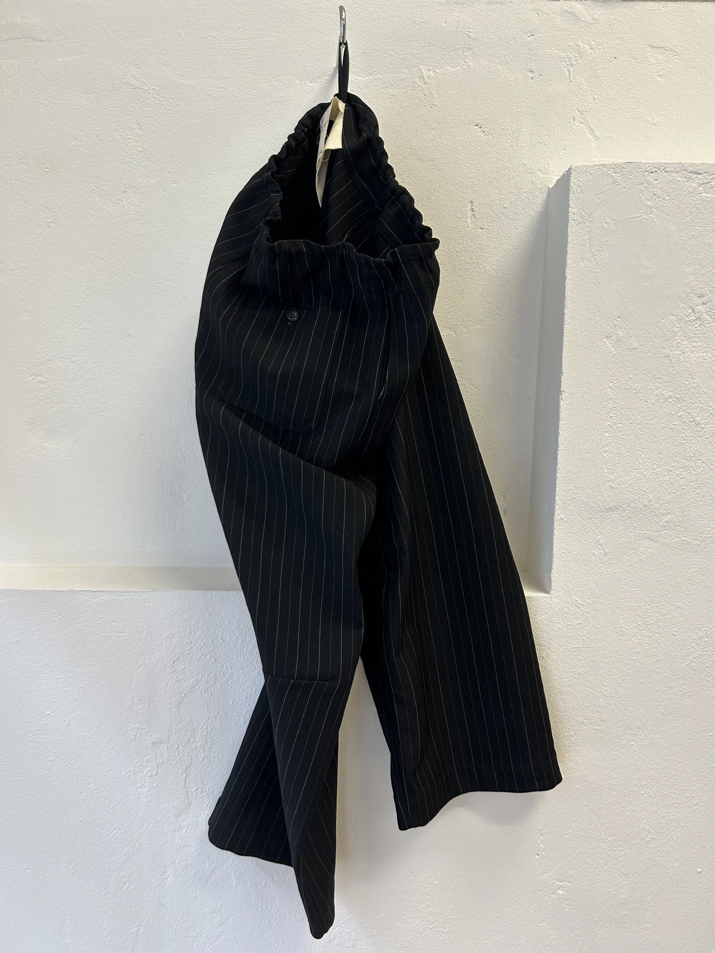 unkruid 'deep reading' trousers black pinstripe