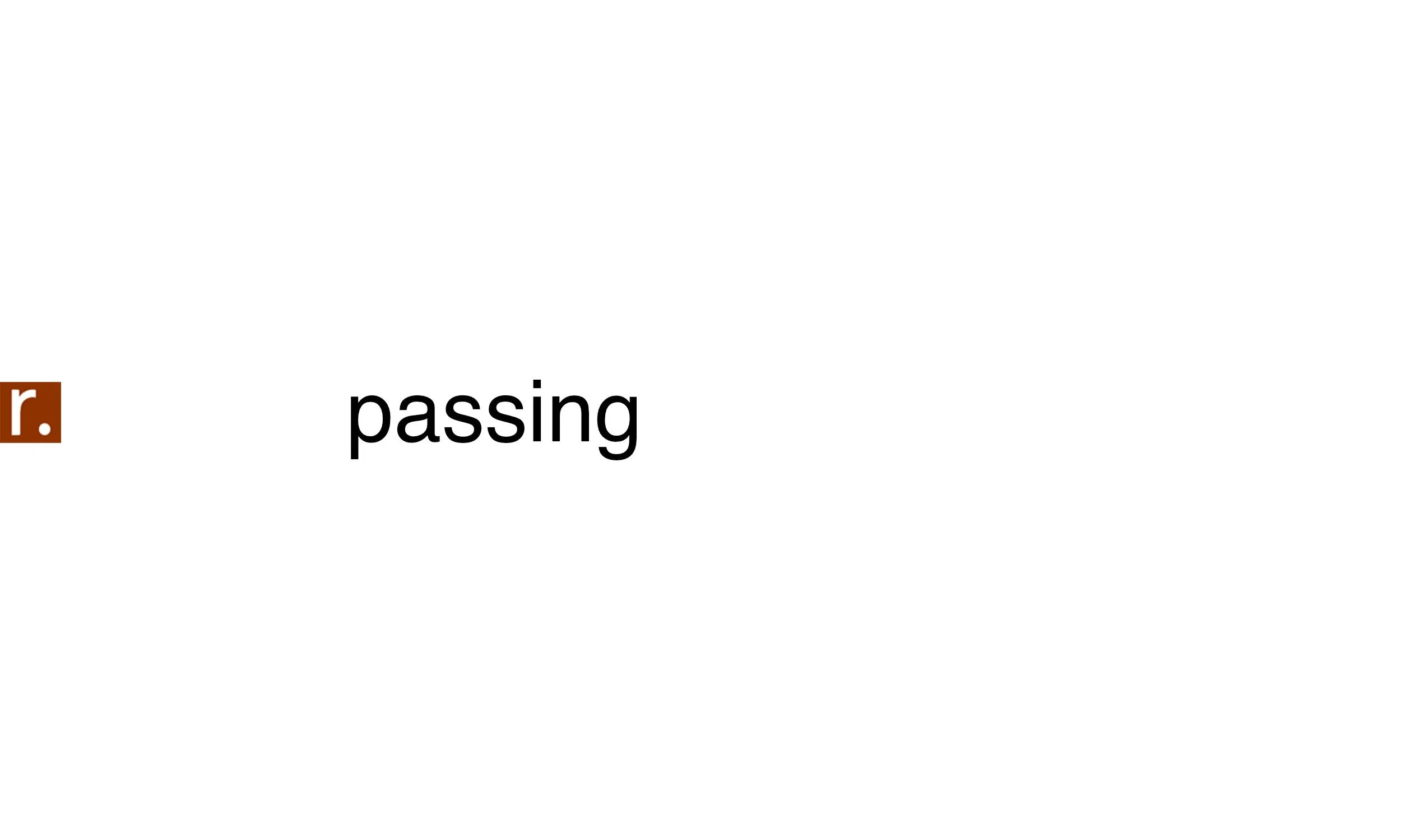 passing